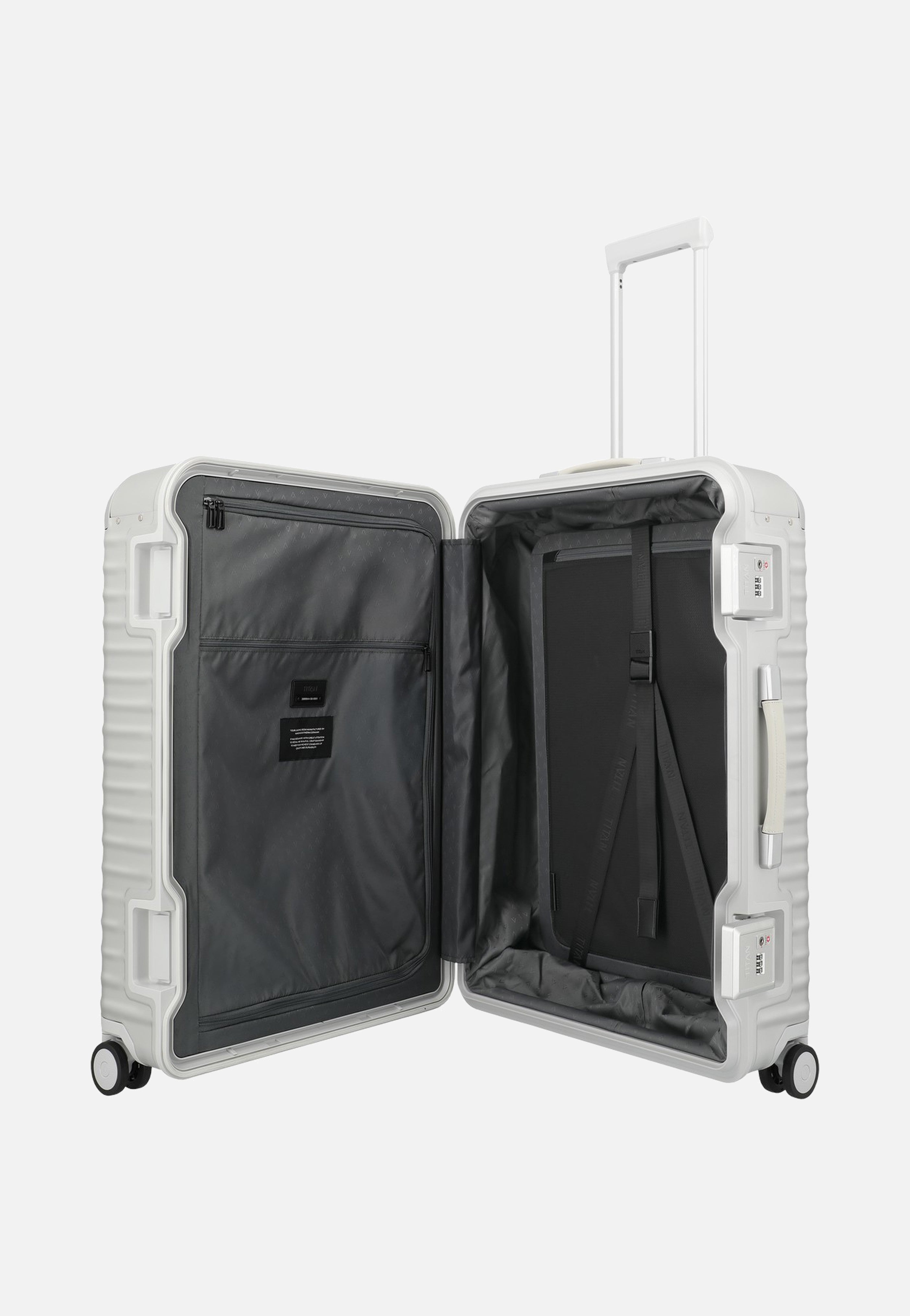 Titan ETERNITY 4w Trolley L Silver Suitcase