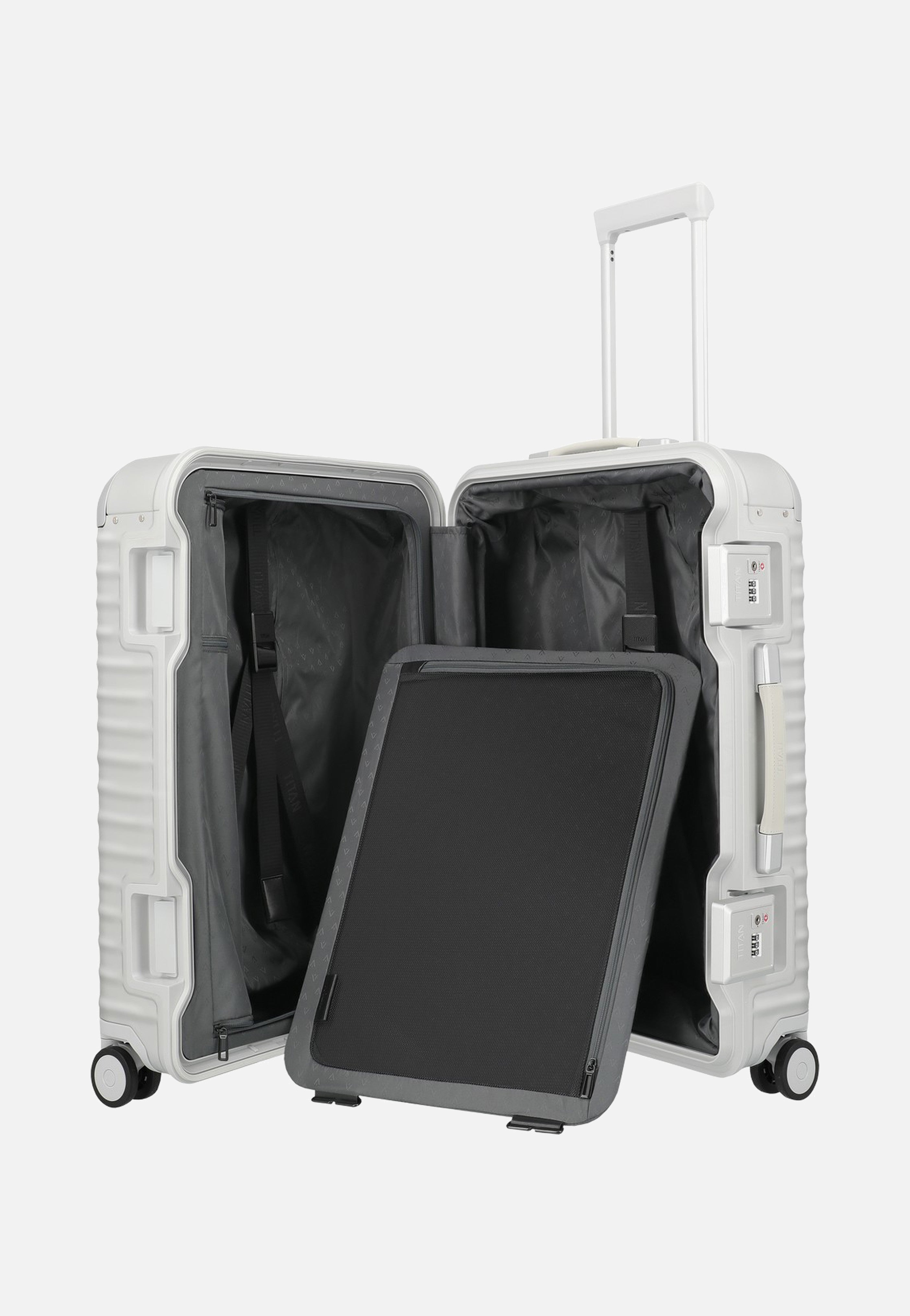 Titan ETERNITY 4w Trolley M+ Silver Suitcase