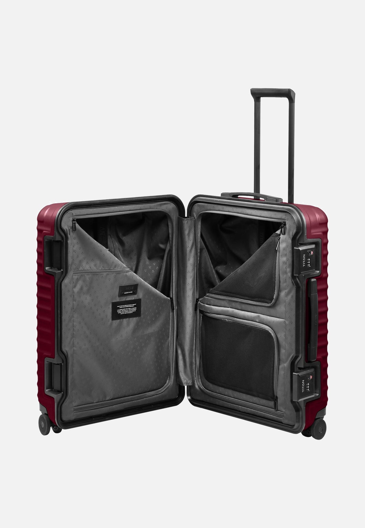Titan OVERSEAS 4w Trolley M+ Emberwood Red Valise