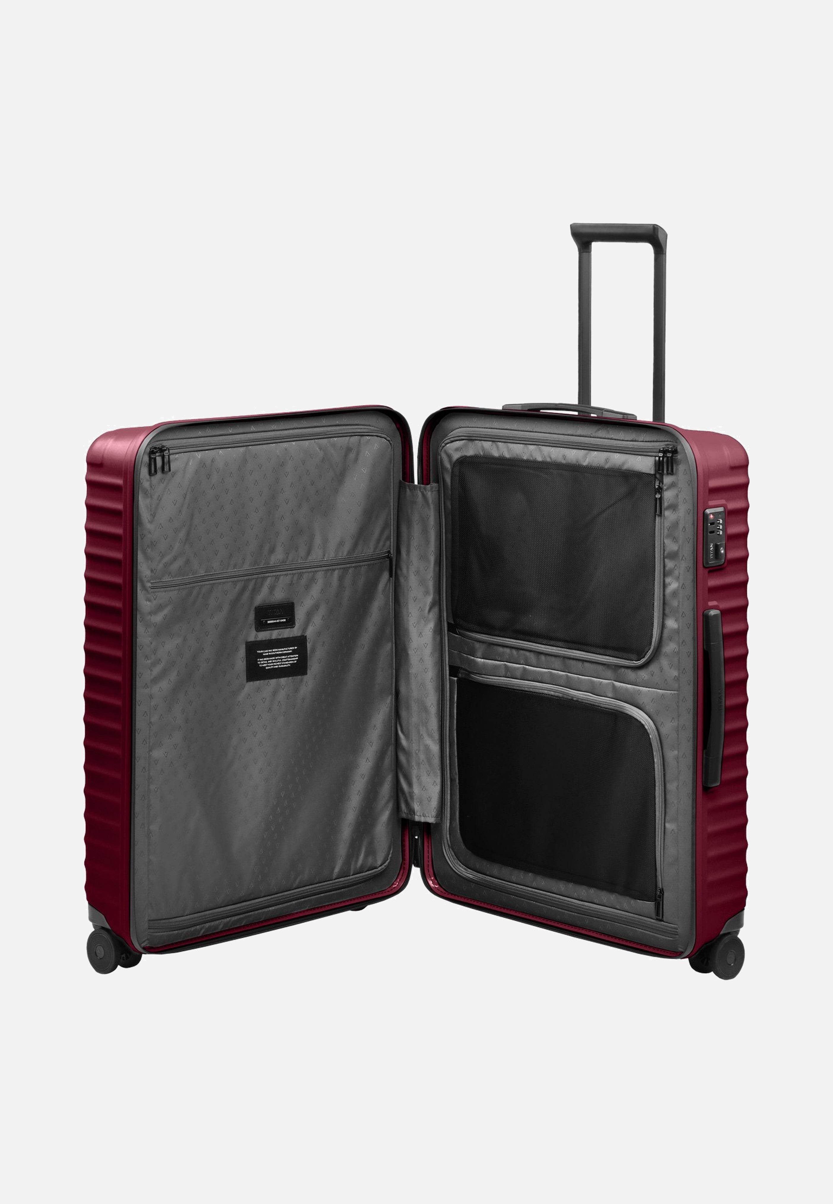 Titan UPGRADE 4w Trolley L Emberwood Red Suitcase