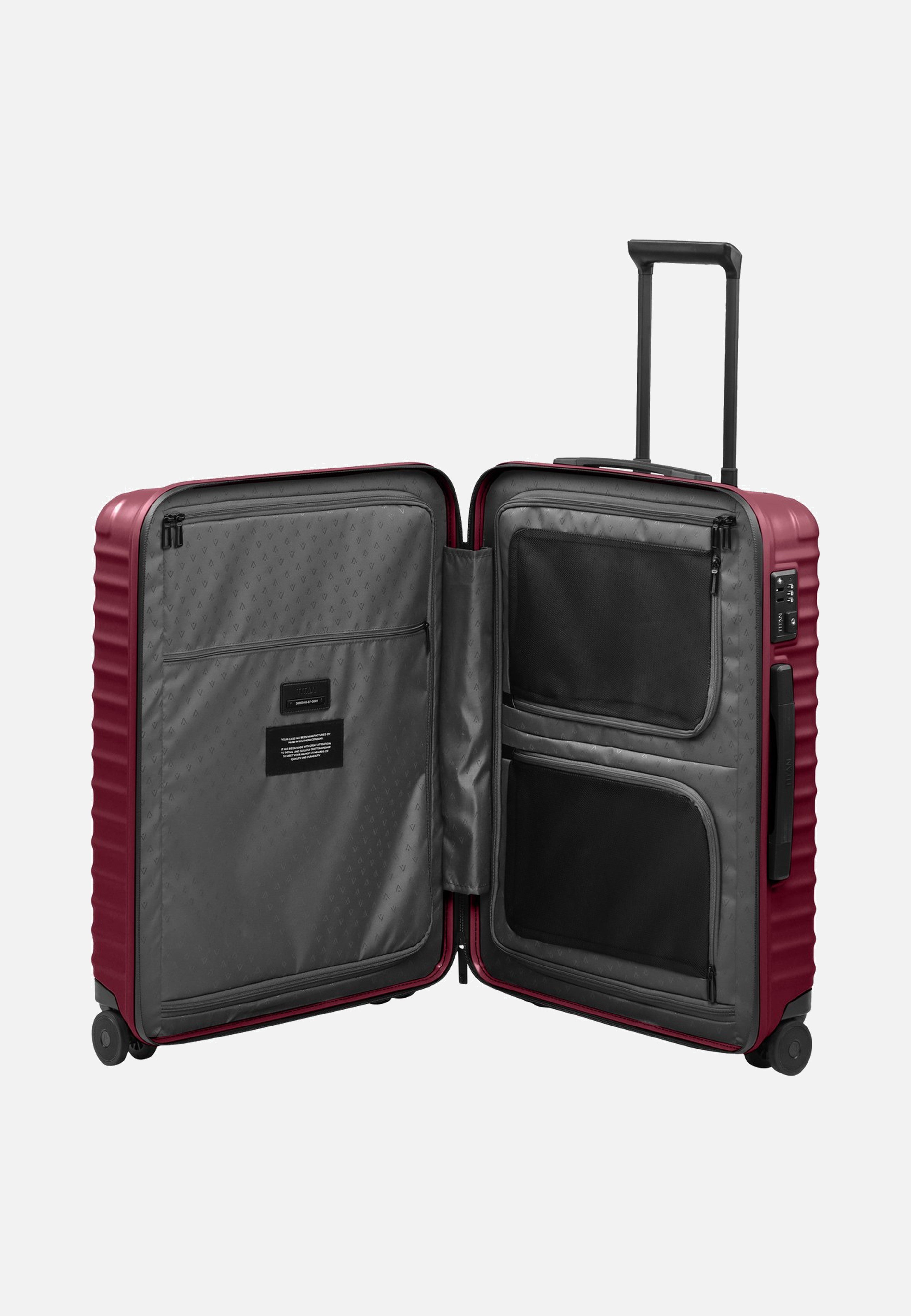 Titan UPGRADE 4w Trolley M Emberwood Red Suitcase