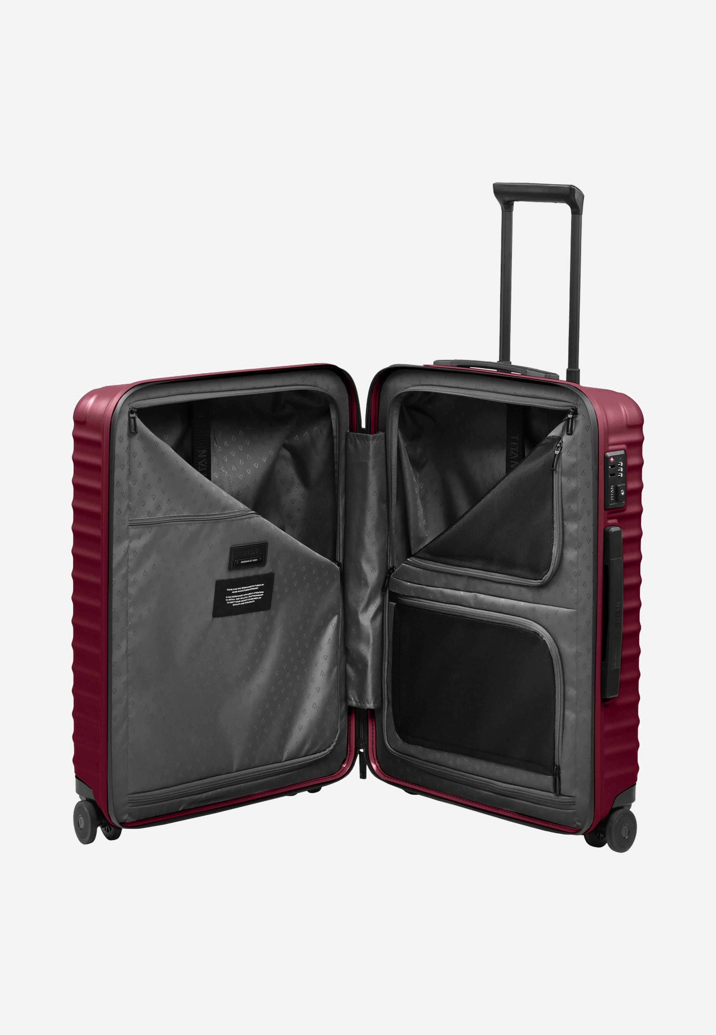 Titan UPGRADE 4w Trolley M Emberwood Red Suitcase