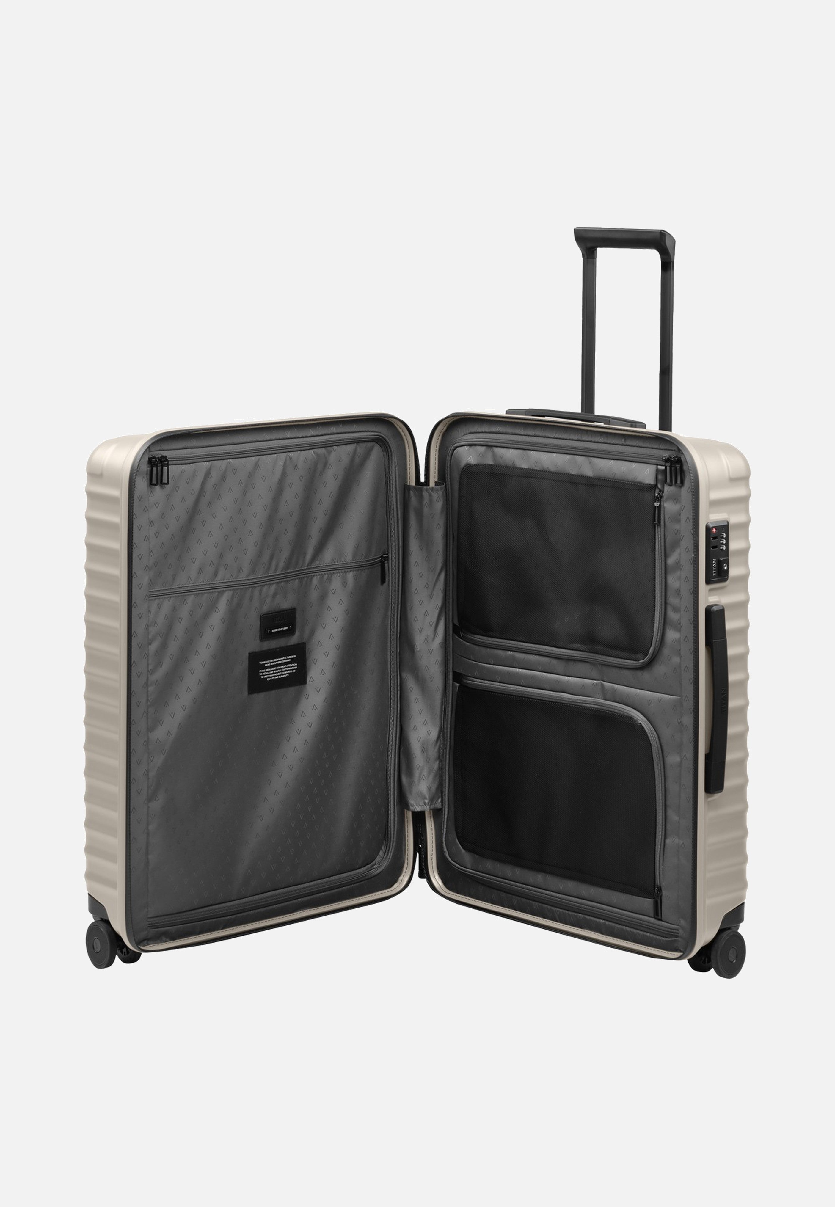 Titan UPGRADE 4w Trolley M+ Moonstone Grey Suitcase