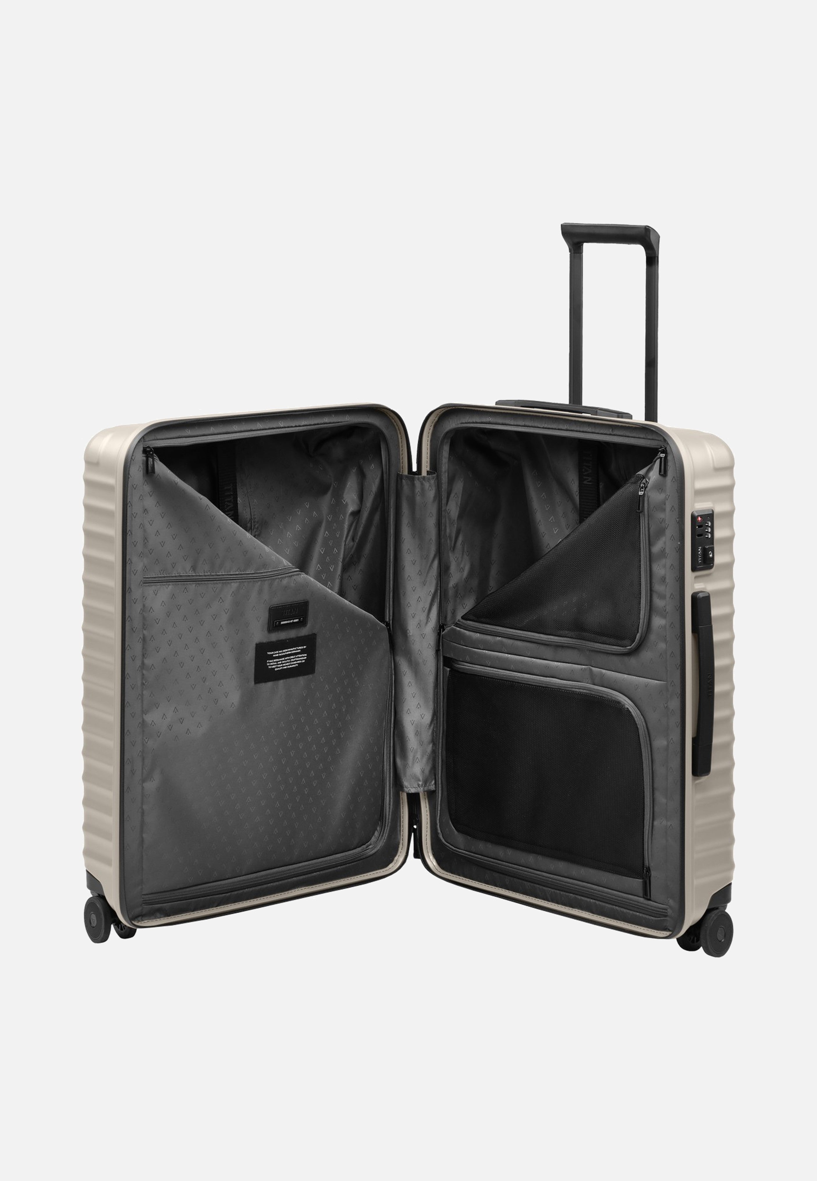 Titan UPGRADE 4w Trolley M+ Moonstone Grey Suitcase