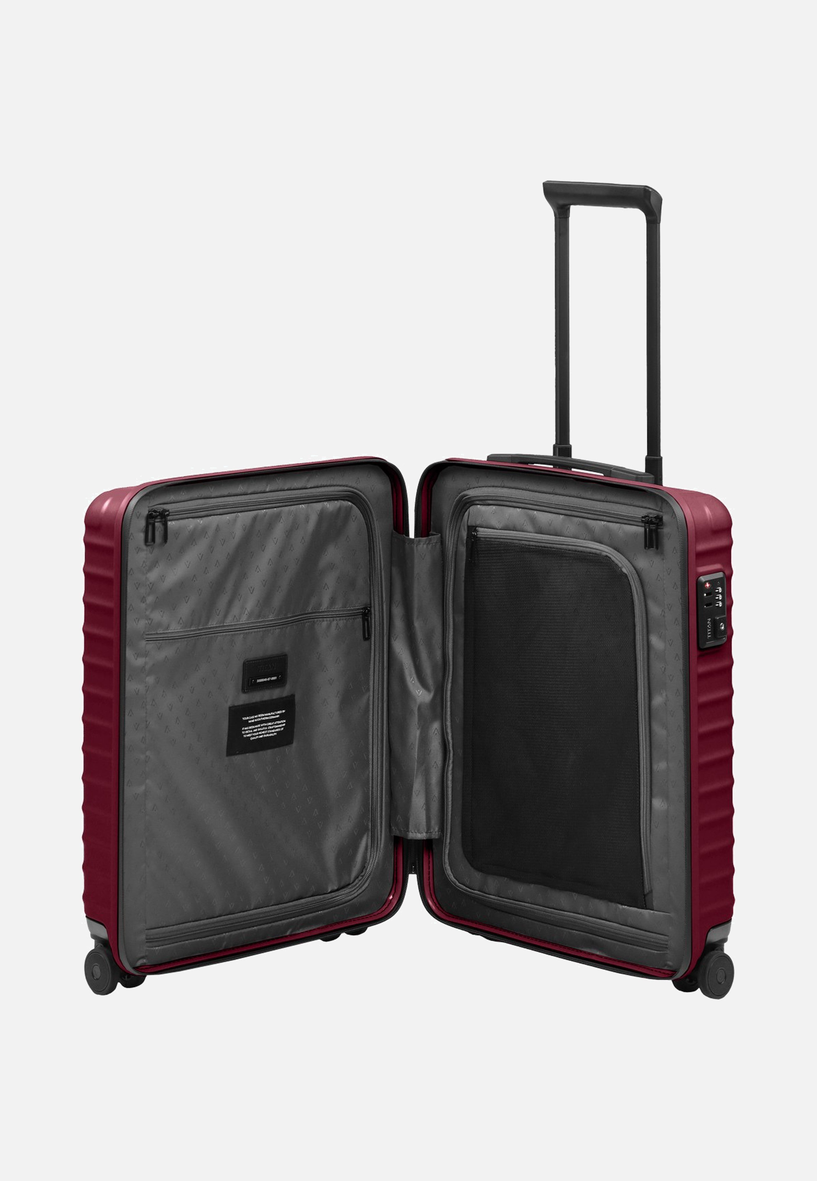 Titan UPGRADE 4w Trolley S20 Emberwood Red Suitcase