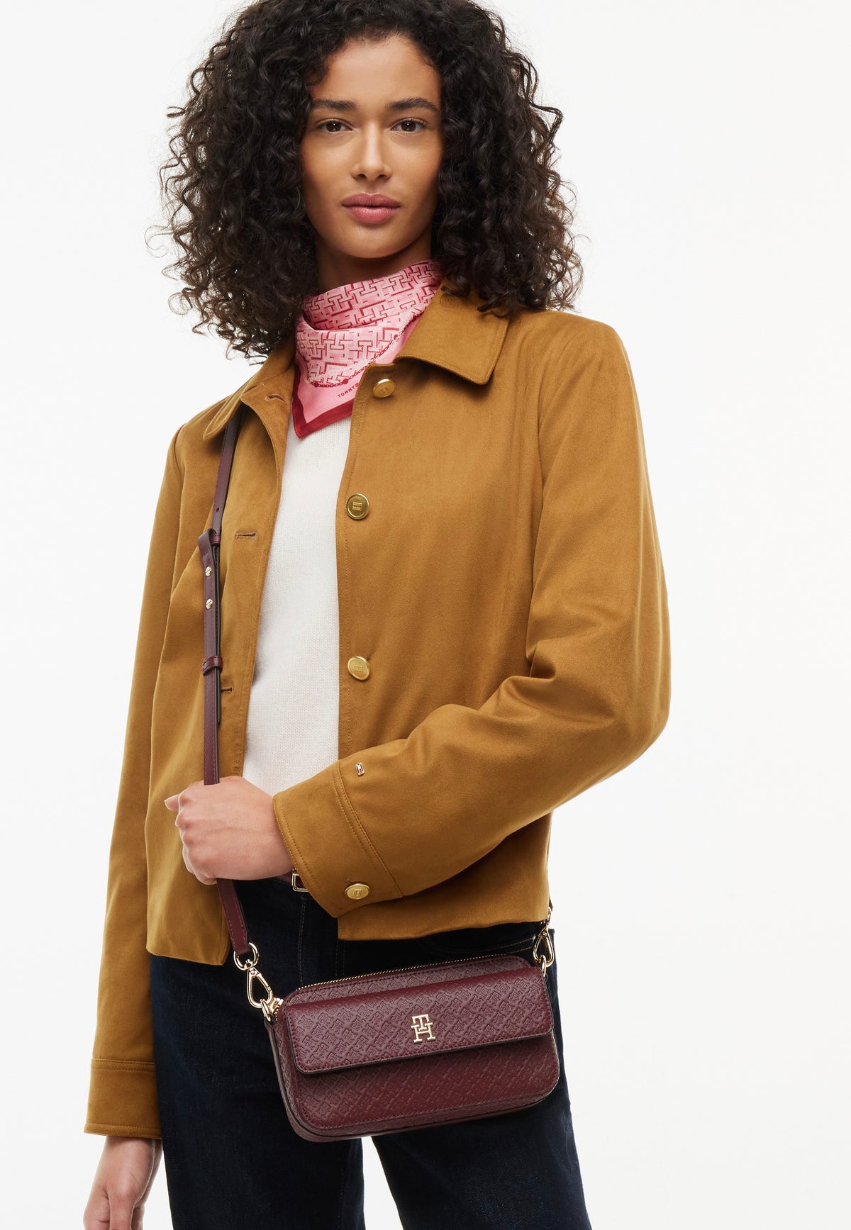 Tommy Hilfiger TH Icon Camera Mono Oxblood Sac à bandoulière