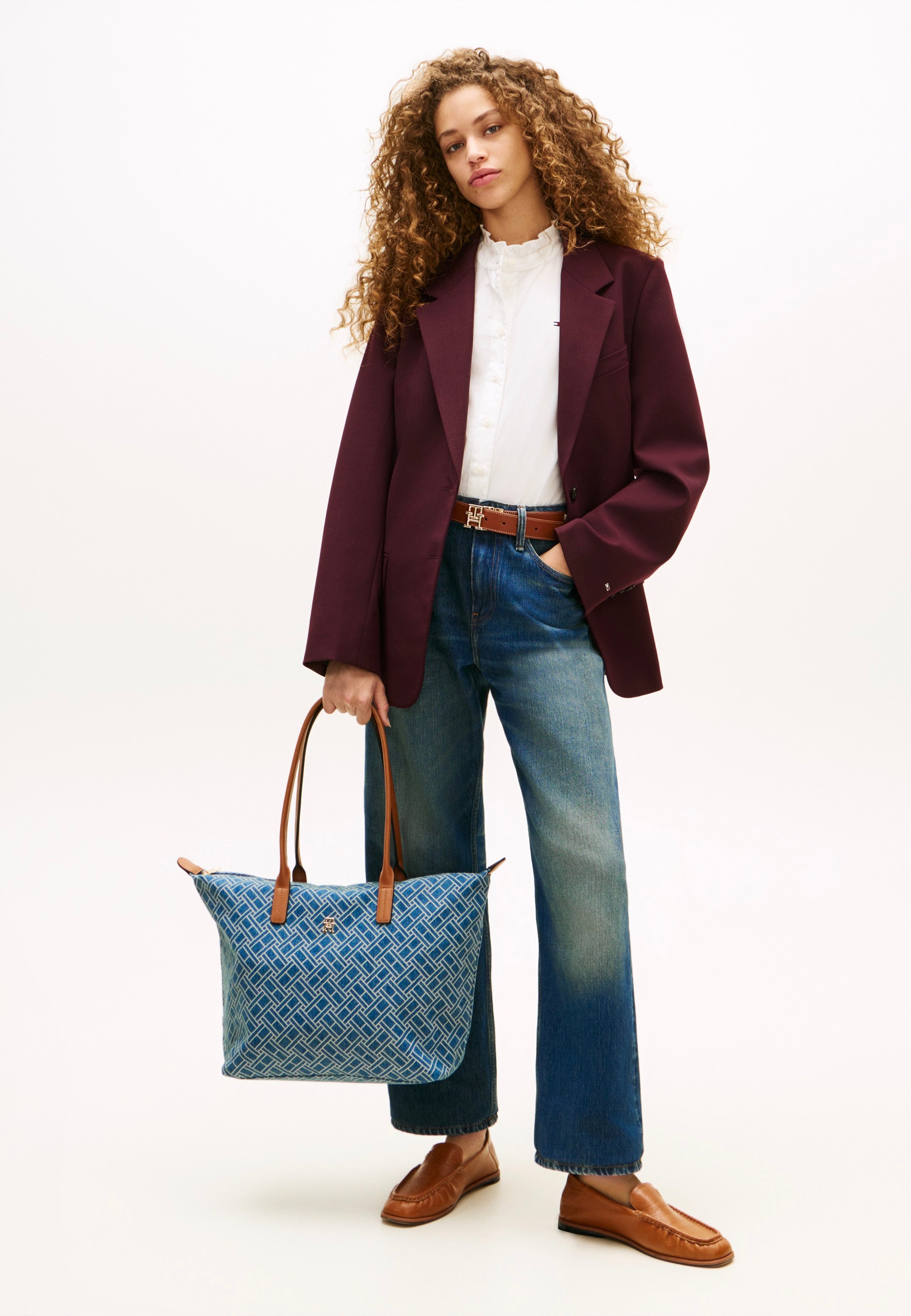 Tommy Hilfiger - Popette Tote Denim Flag Blue Denim - Shopper | Women-Image