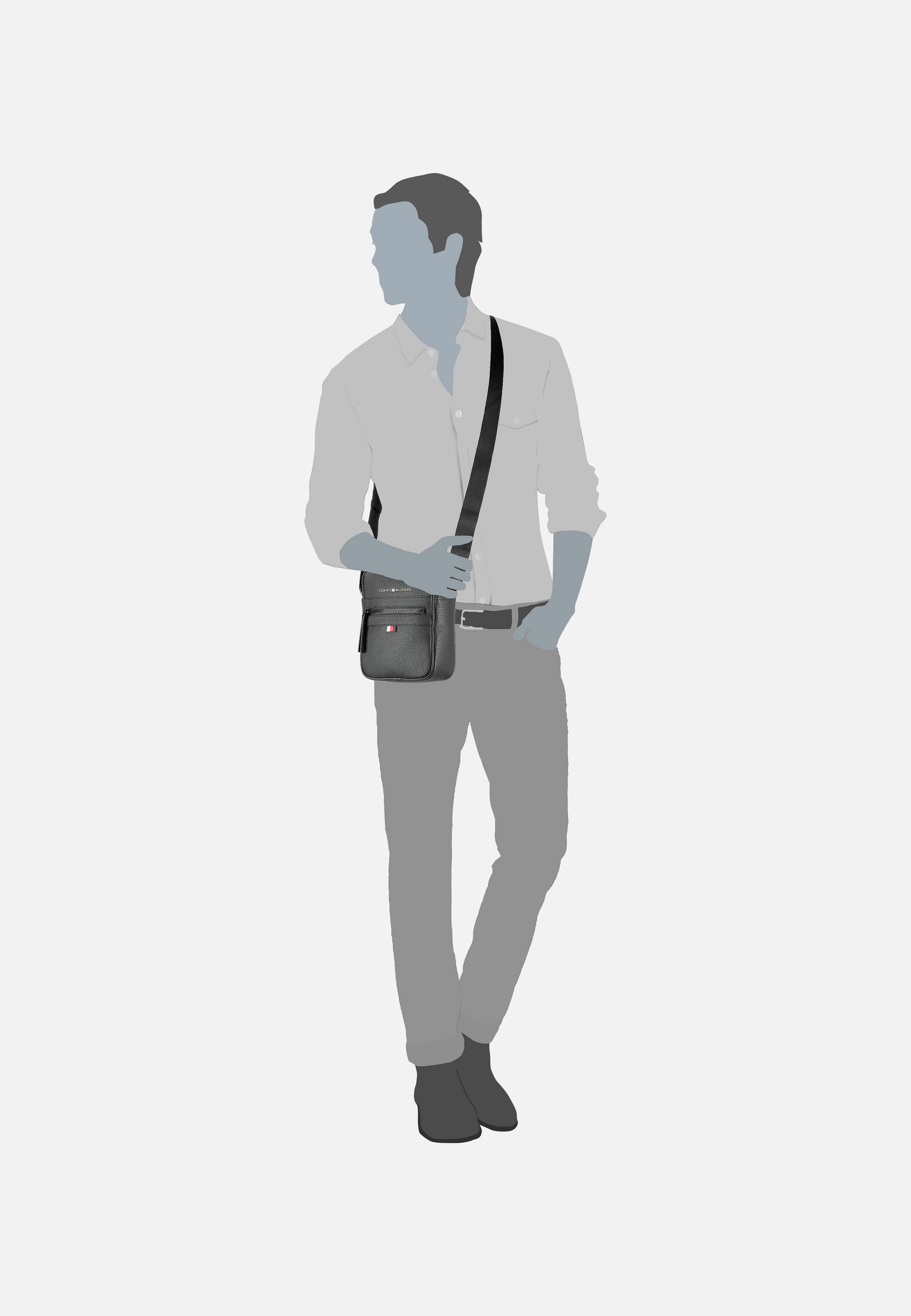 Tommy Hilfiger - Essential PU Mini Reporter Black - Crossbody Bag | Men-Image