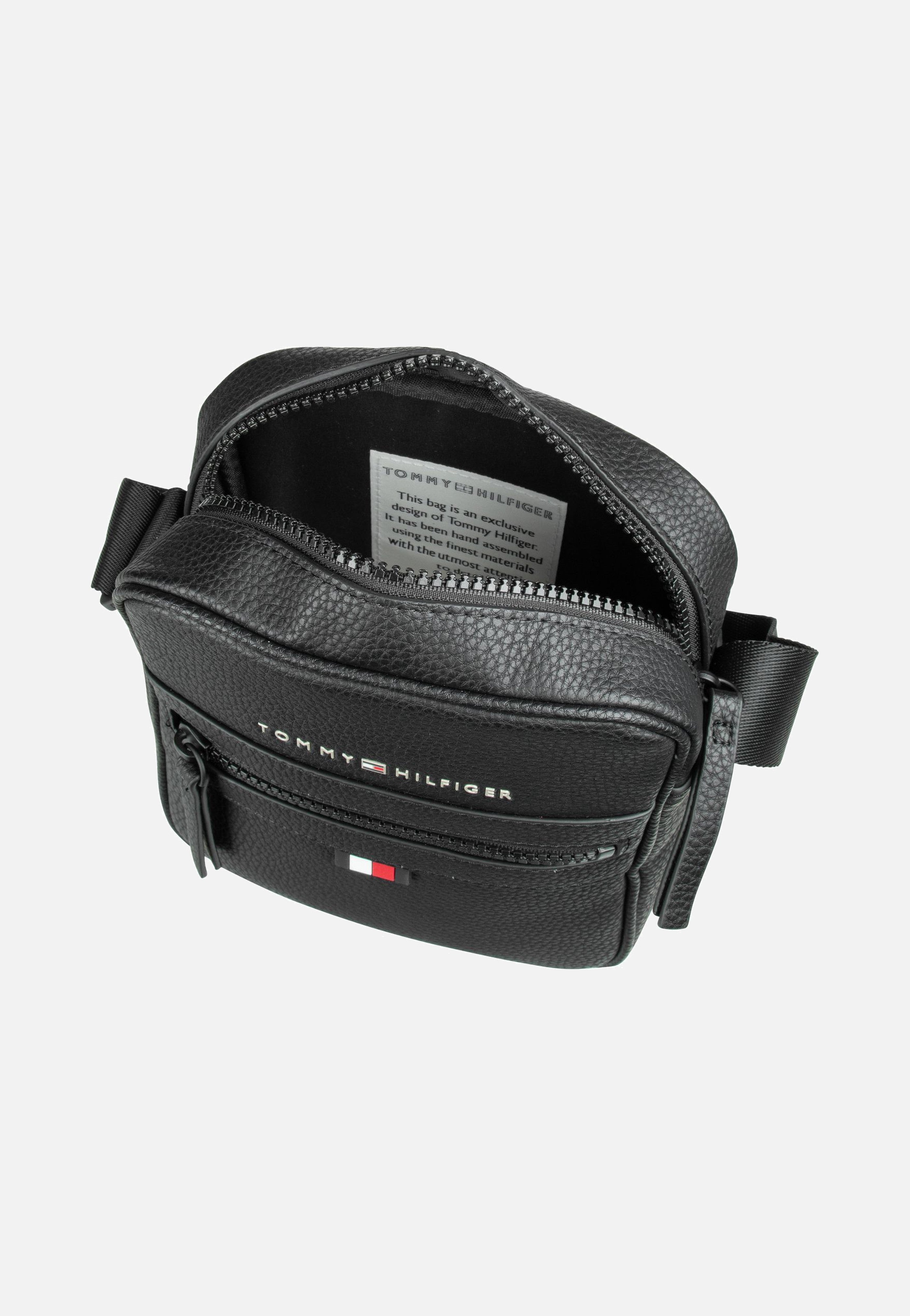 Tommy Hilfiger Essential PU Mini Reporter Black Crossbody Bag