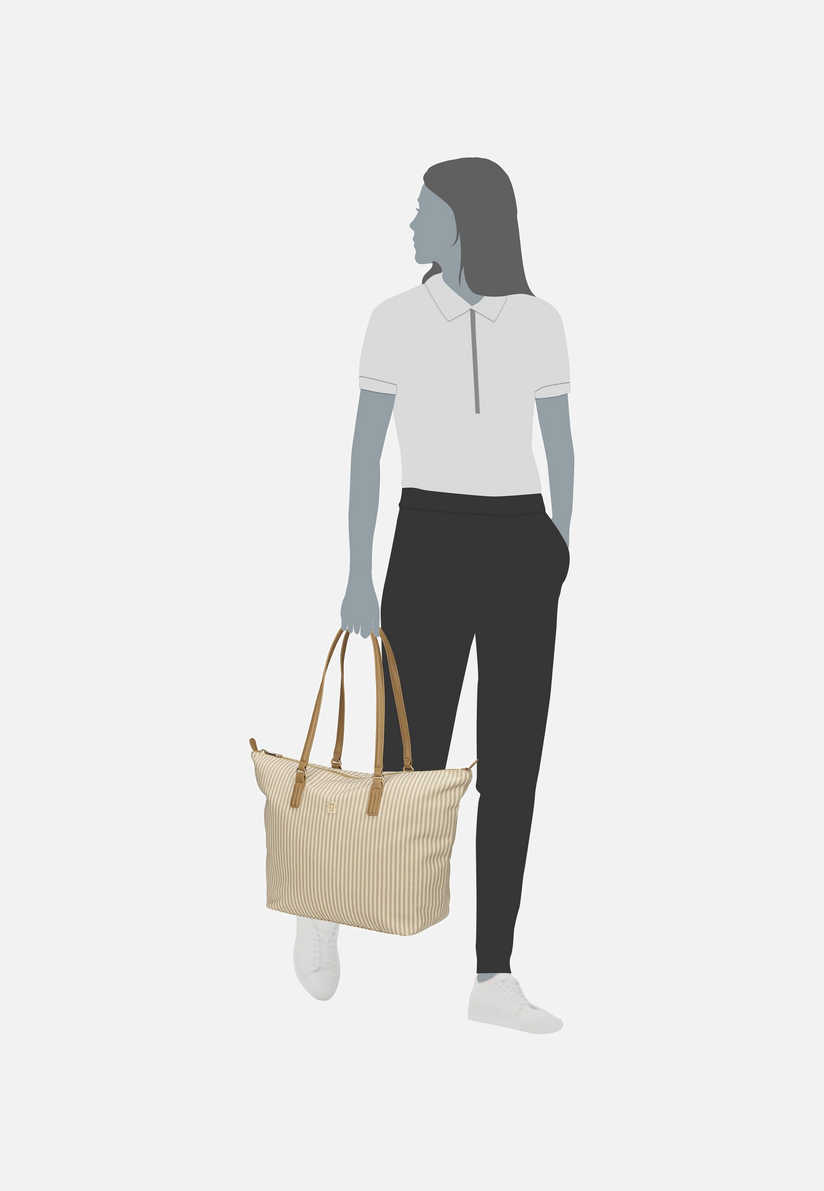 Tommy Hilfiger - Poppy Summer 17203 SP25 Safari Canvas Stripe - Shopper | Women-Image