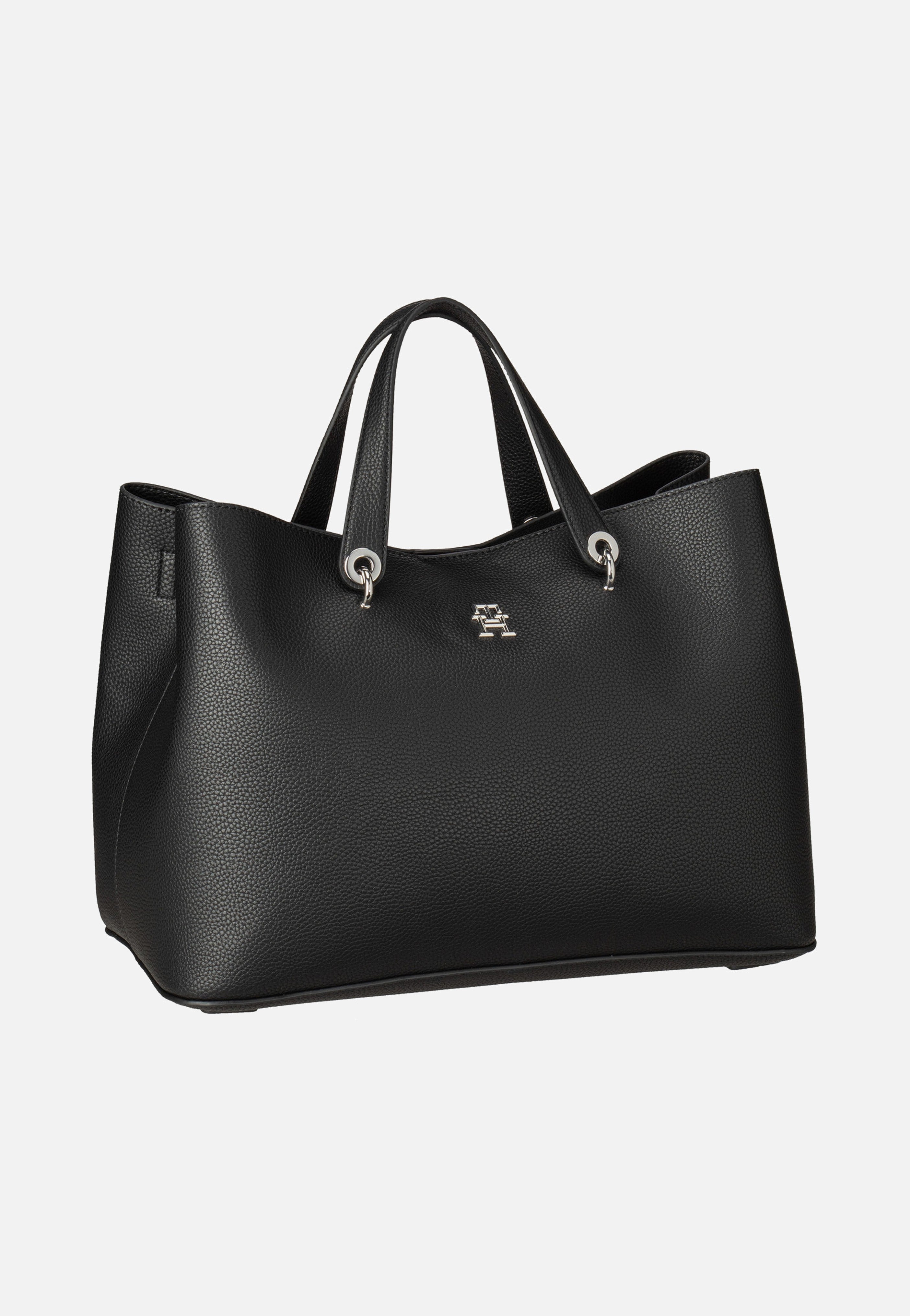 Tommy Hilfiger - TH Emblem Satchel Black - Tote Bag | Women-Image
