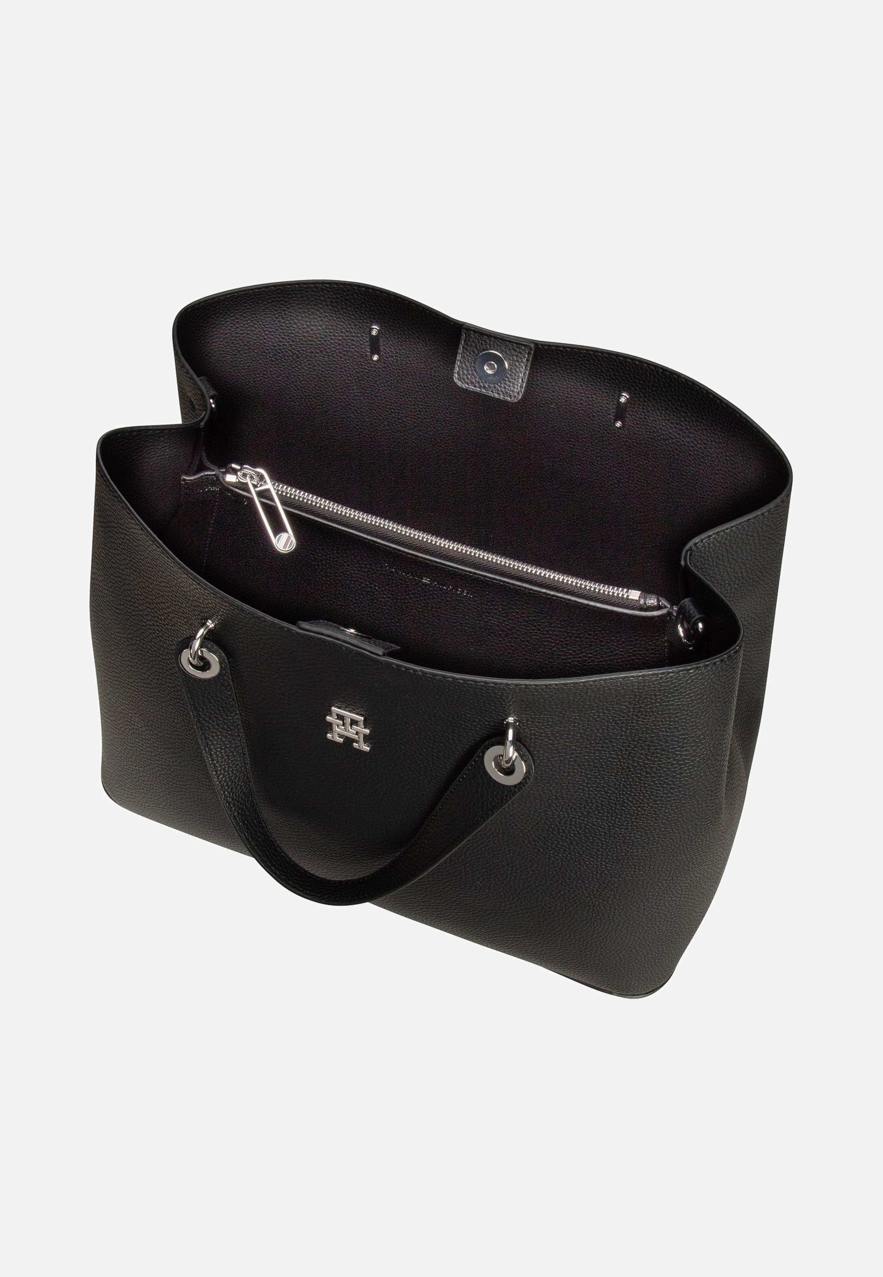 Tommy Hilfiger - TH Emblem Satchel Black - Tote Bag | Women-Image