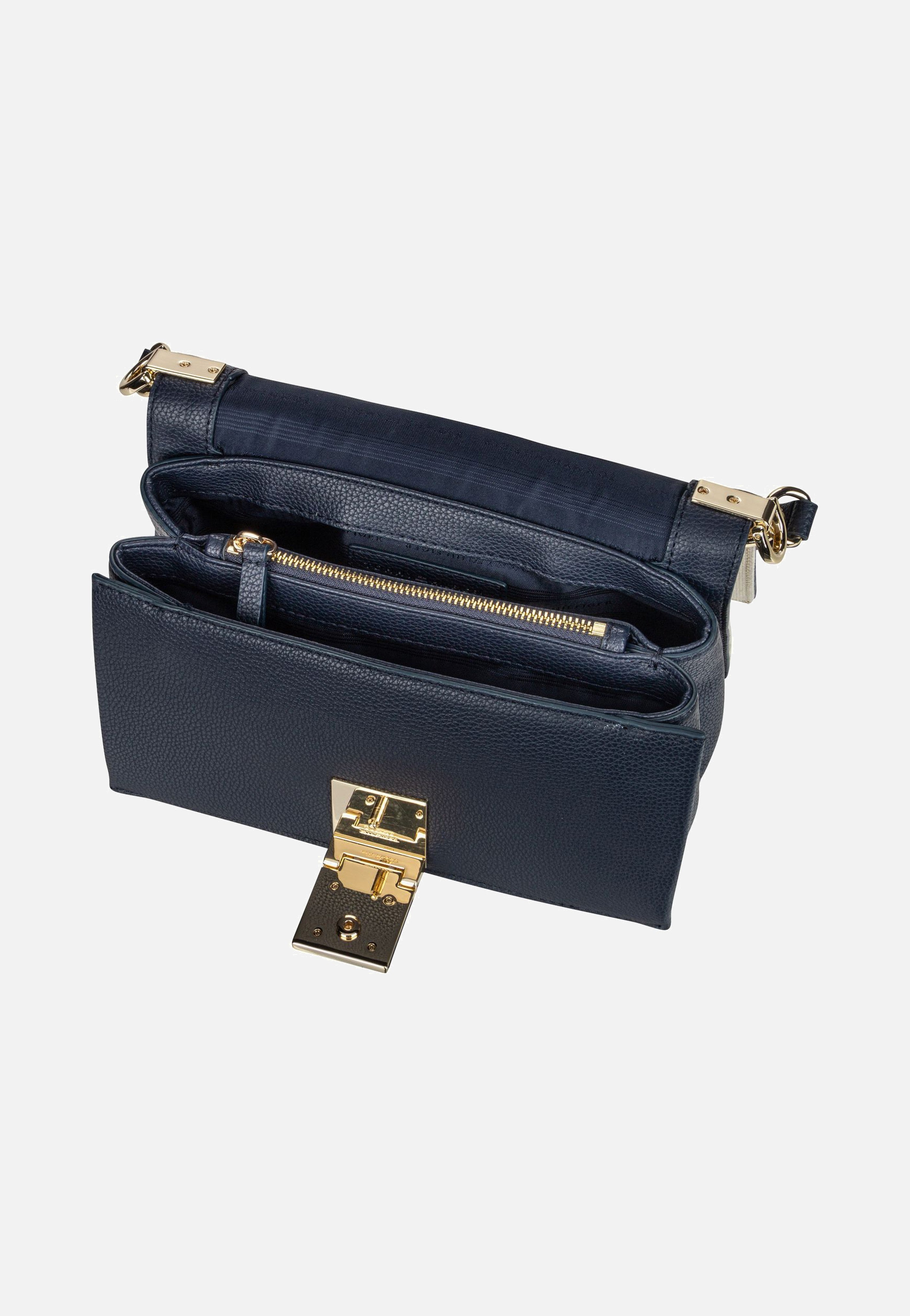 Tommy Hilfiger - TH Her Medium Stripes 17404 SP25 Space Blue Canvas Mix - Shoulder Bag | Women-Image