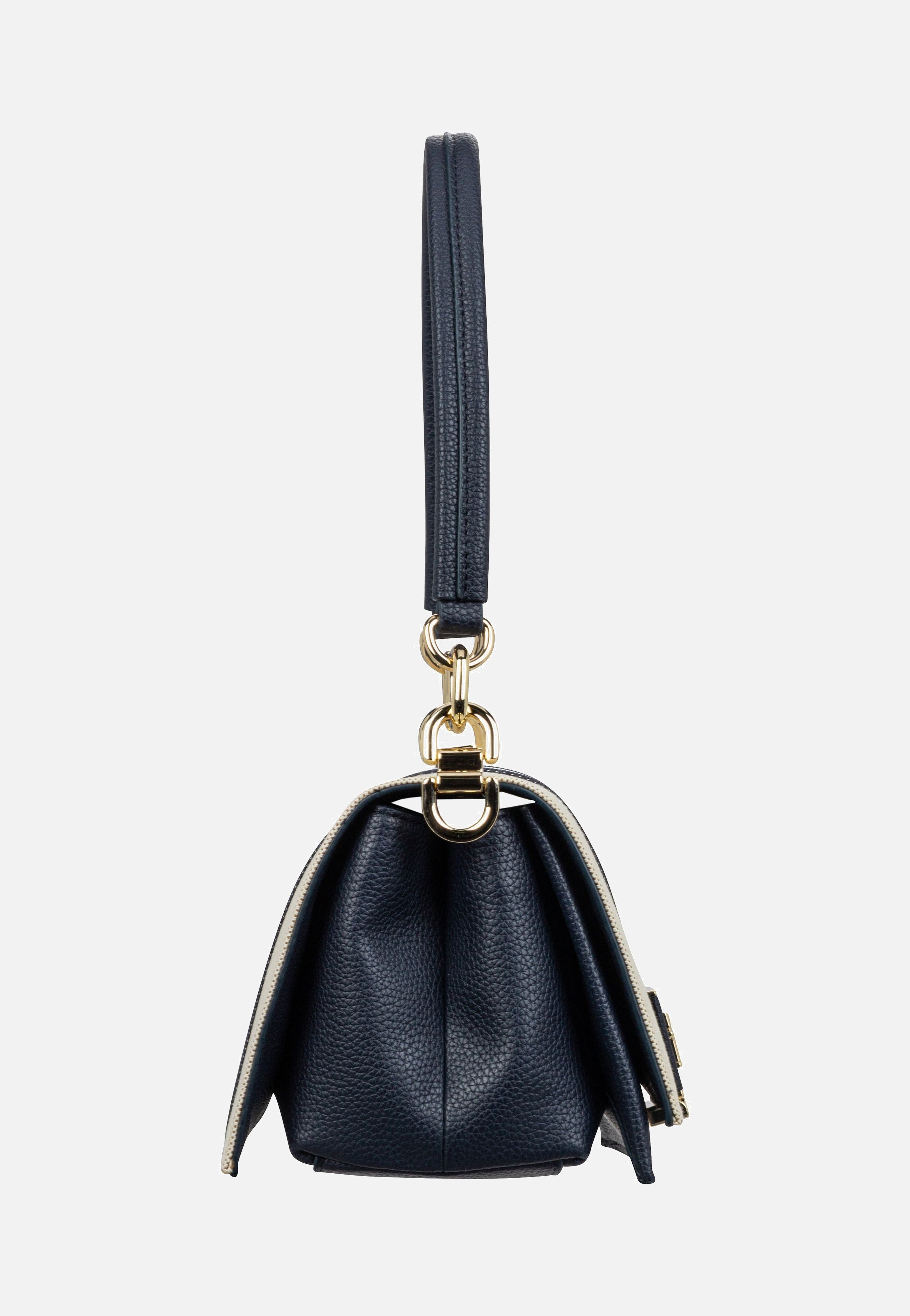 Tommy Hilfiger - TH Her Medium Stripes 17404 SP25 Space Blue Canvas Mix - Shoulder Bag | Women-Image