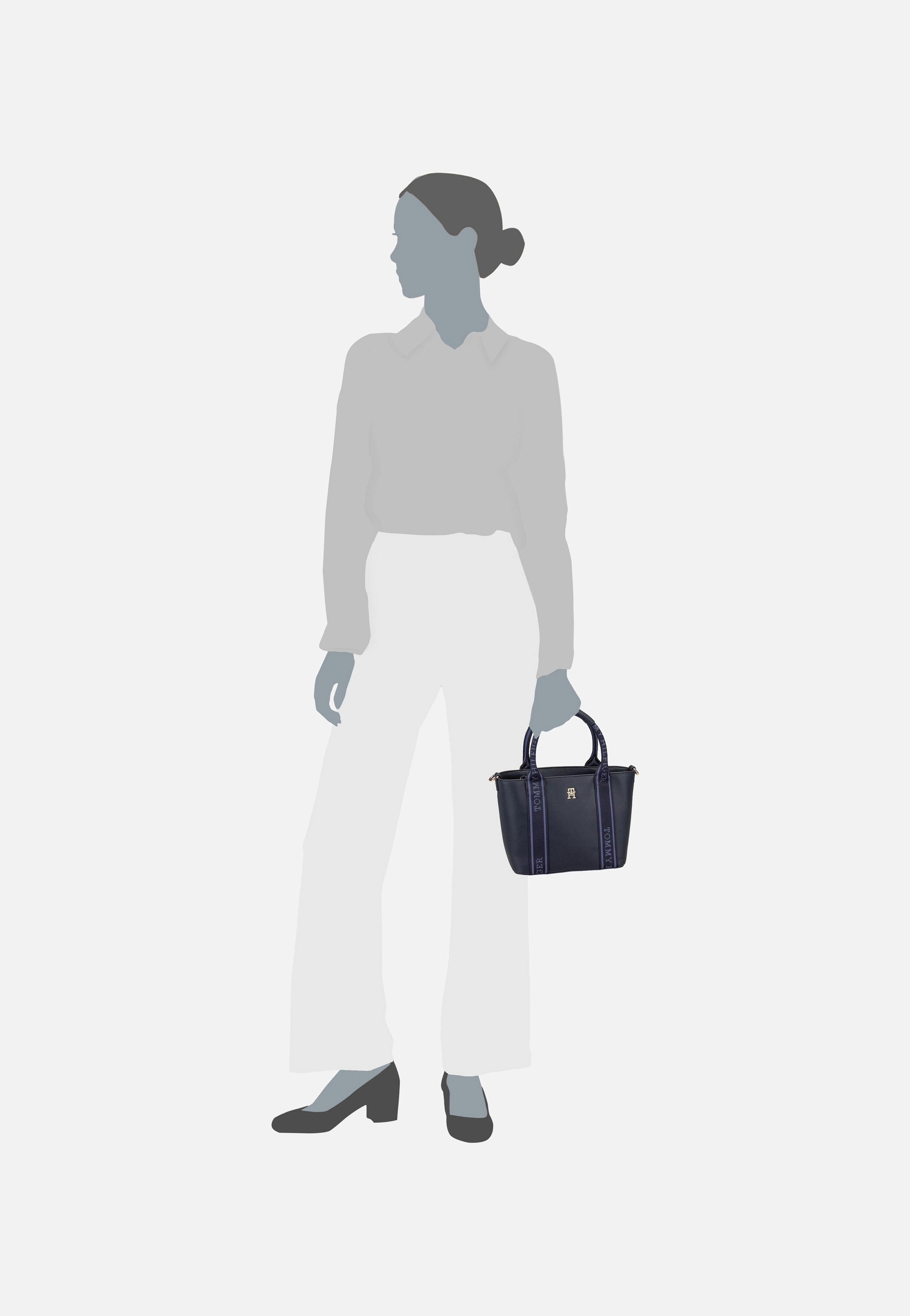 Tommy Hilfiger - TH Logotape Mini 17201 SP25 Space Blue - Handle Bag | Women-Image