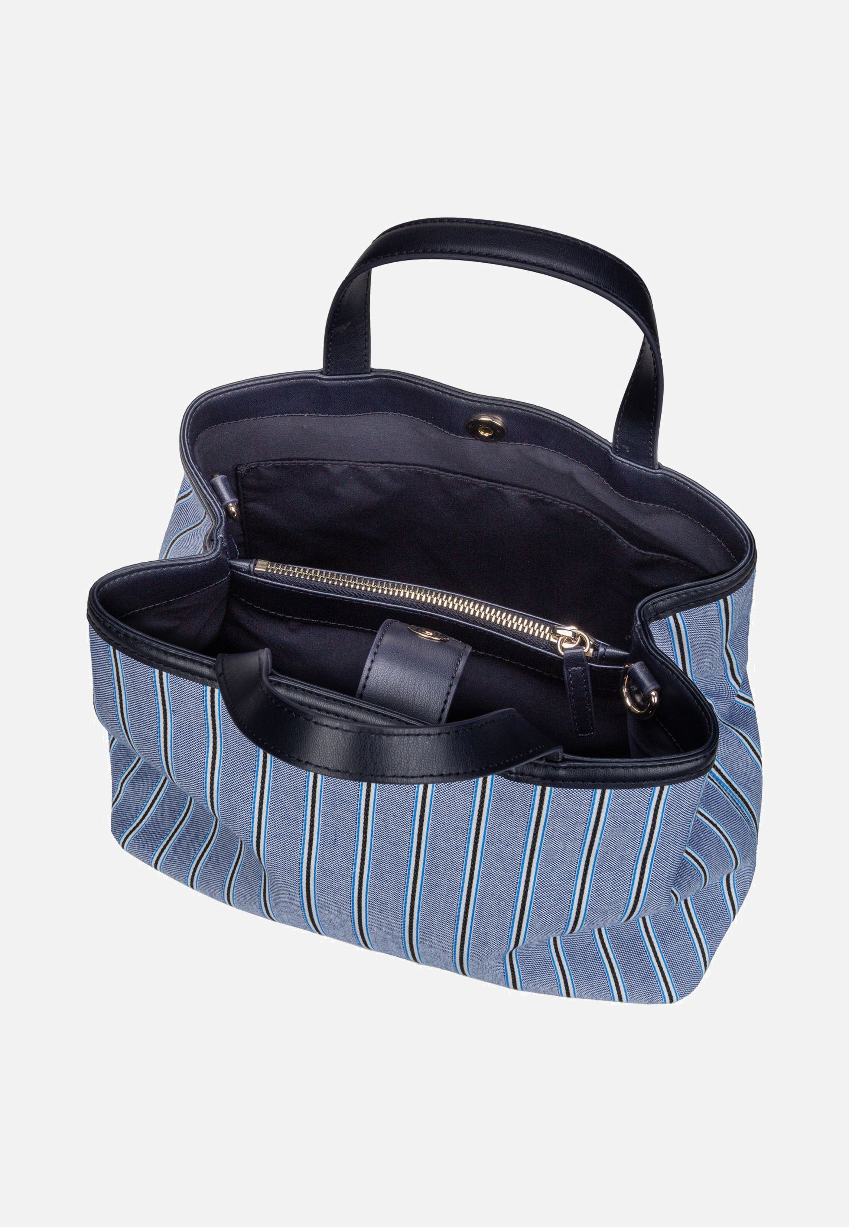 Tommy Hilfiger - TH Spring Chic Stripes SP24 Space Blue Stripes - Tote Bag | Women-Image