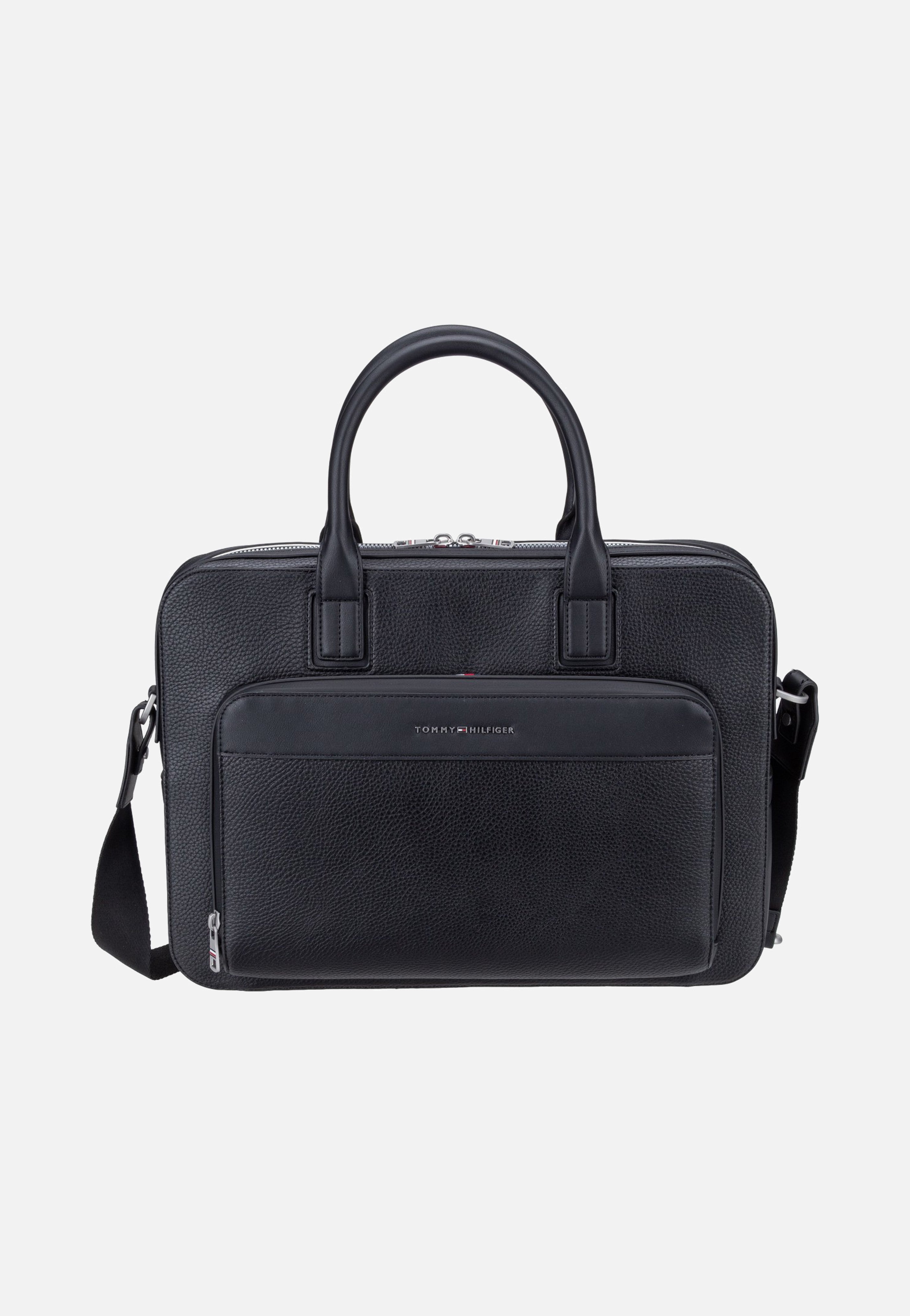 Tommy Hilfiger TH Central Slim Computer Black Briefcase