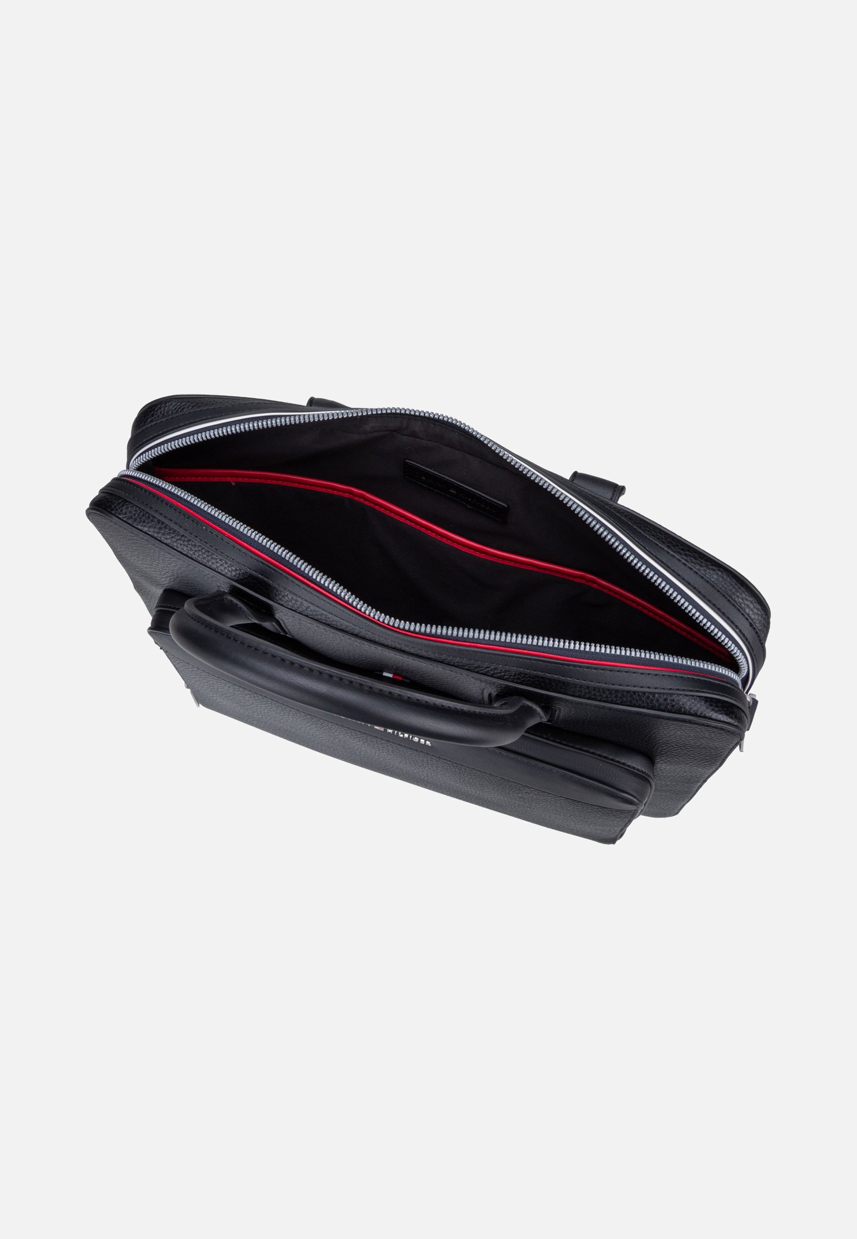 Tommy Hilfiger TH Central Slim Computer Black Briefcase