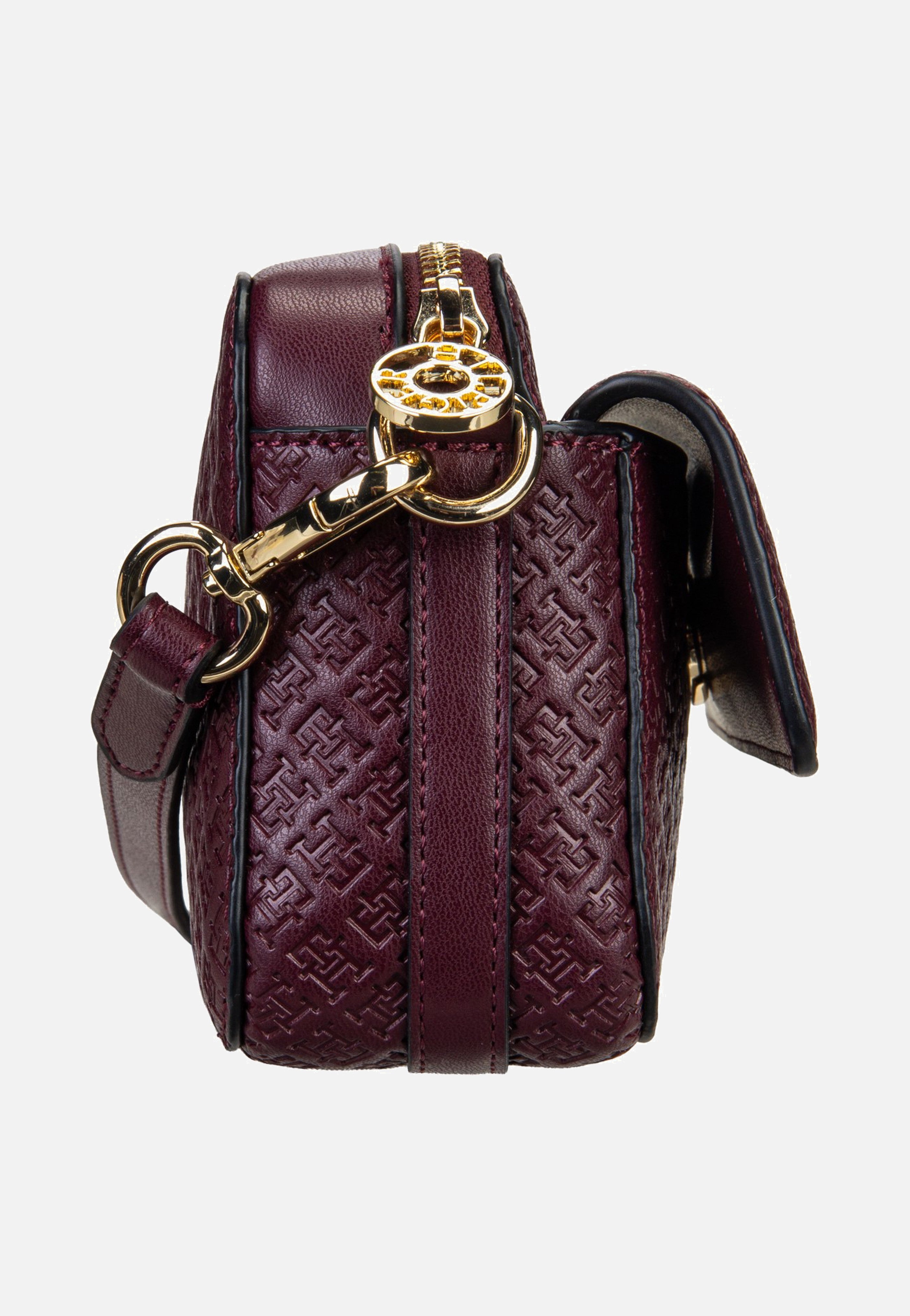 Tommy Hilfiger TH Icon Camera Mono Oxblood Crossbody Bag