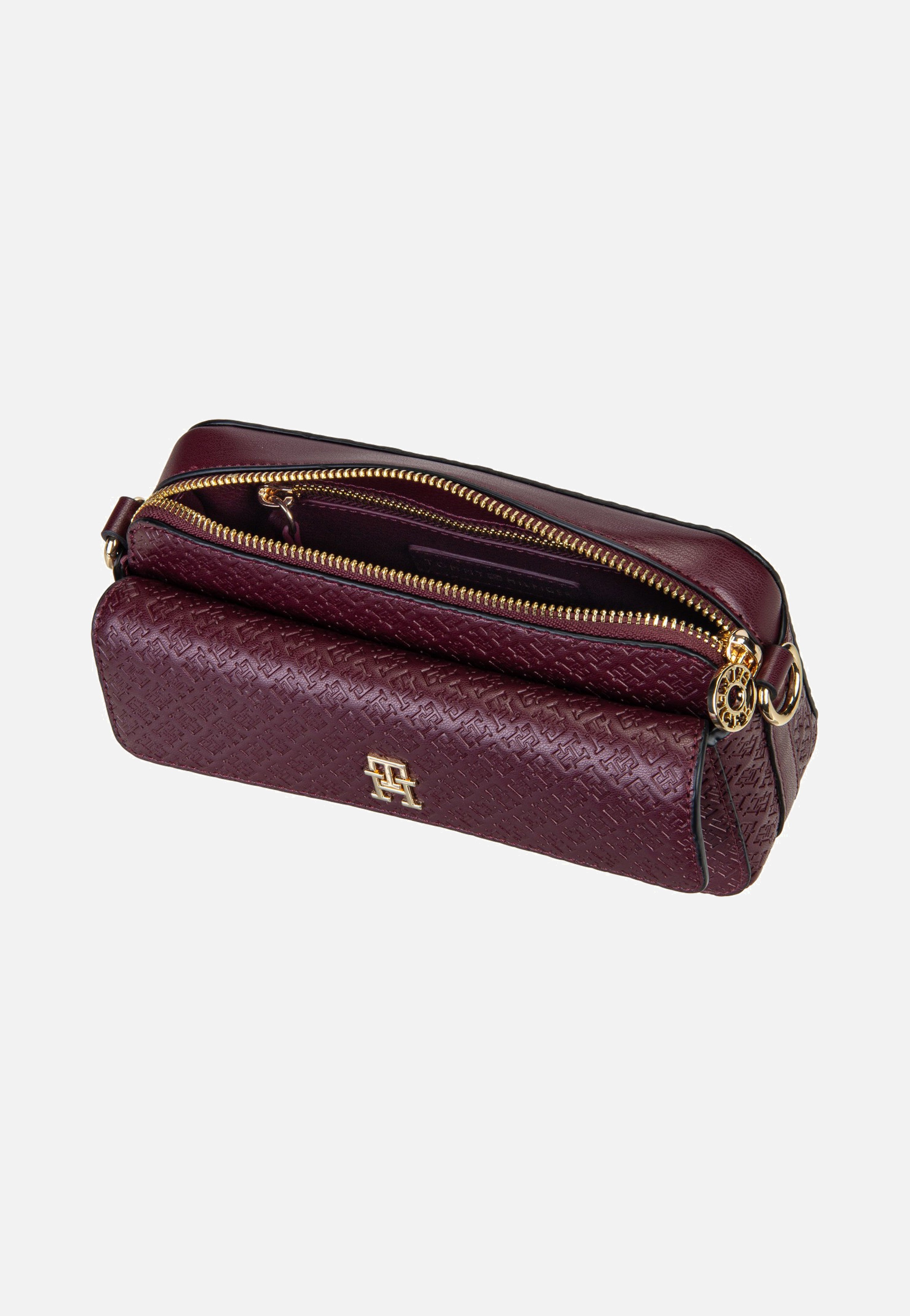 Tommy Hilfiger TH Icon Camera Mono Oxblood Crossbody Bag