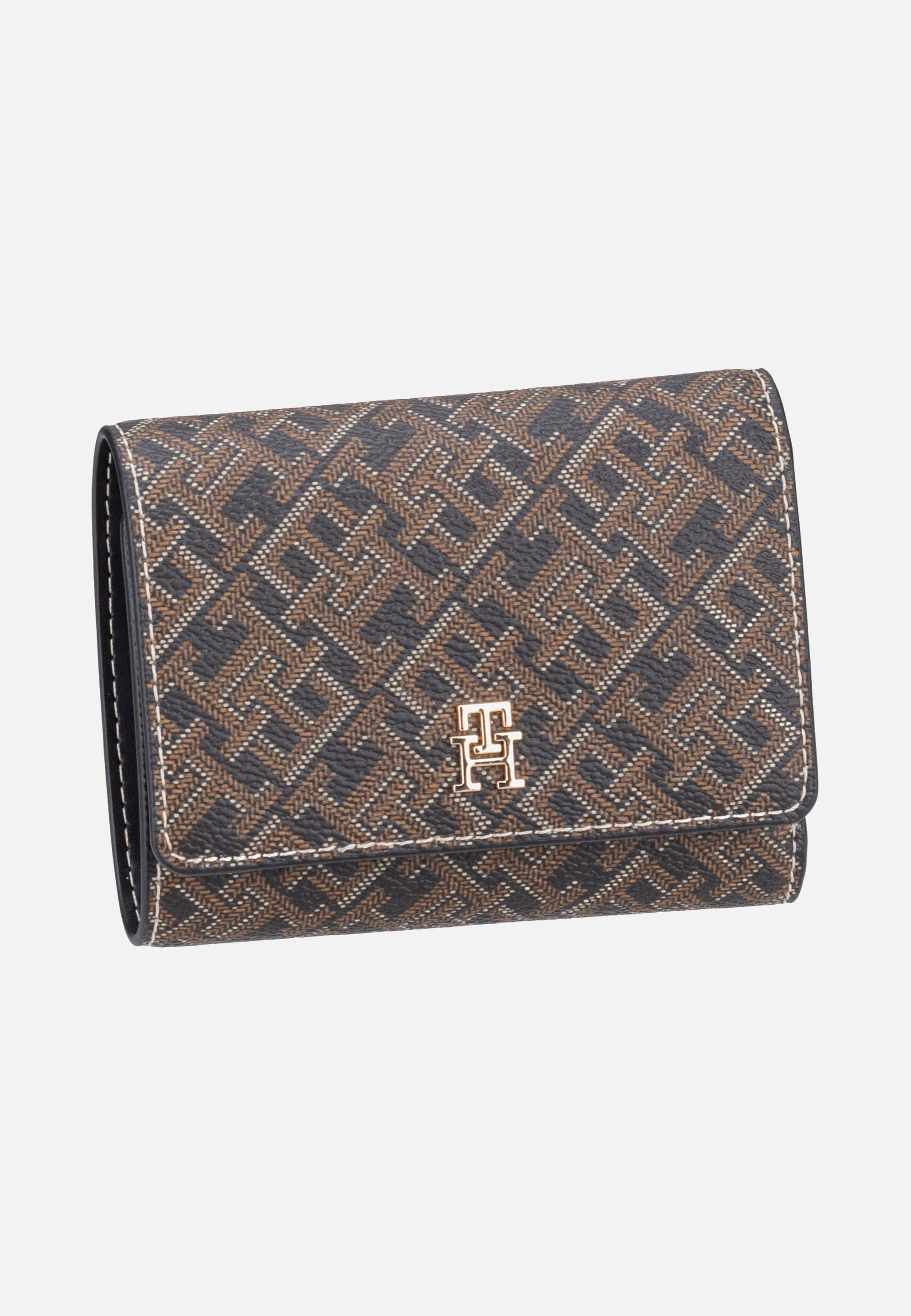 Tommy Hilfiger TH Icon Trifold Mono Print Black Mix Wallet
