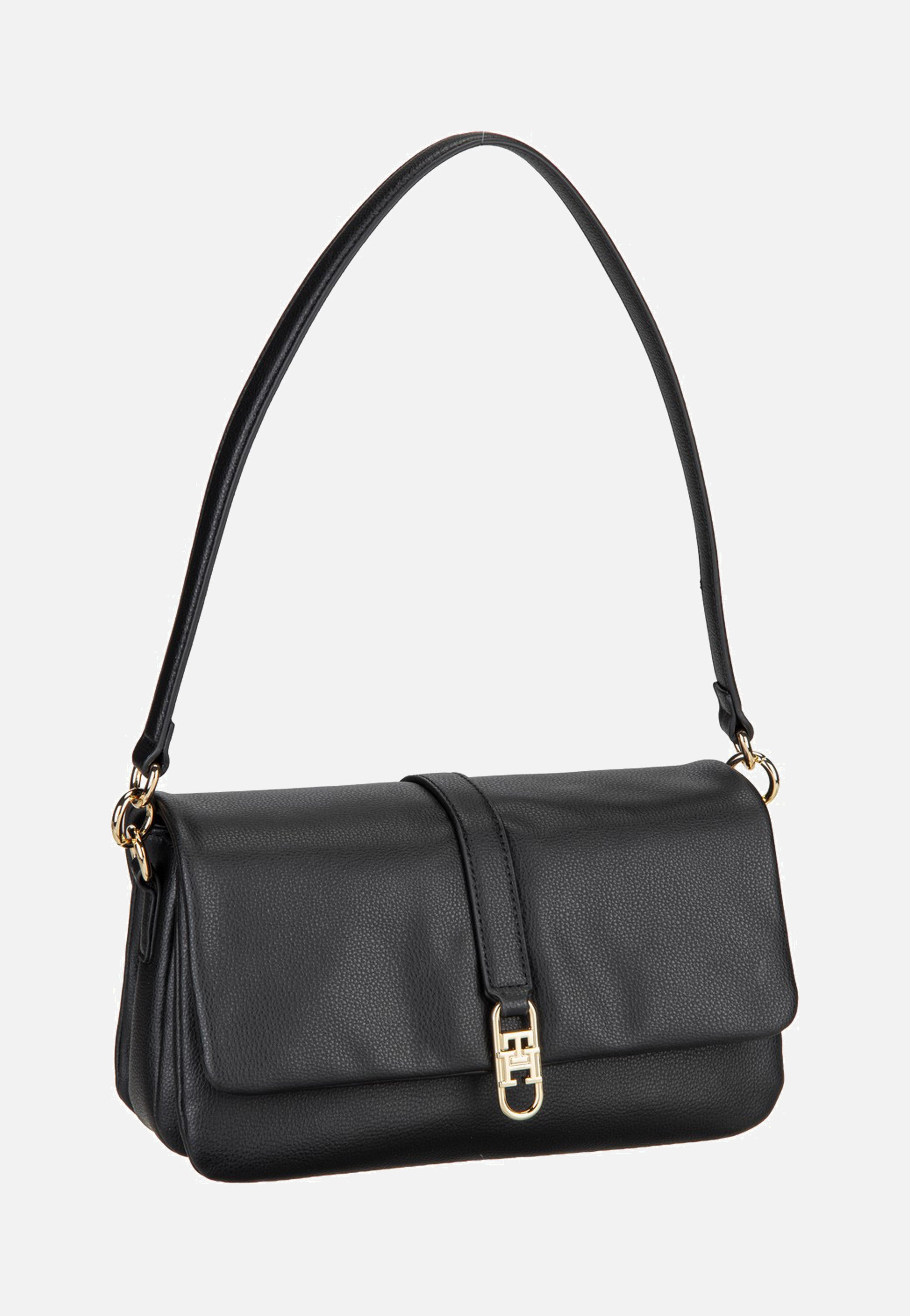 Tommy Hilfiger TH Libre Conv Flap Crossover Black Crossbody Bag