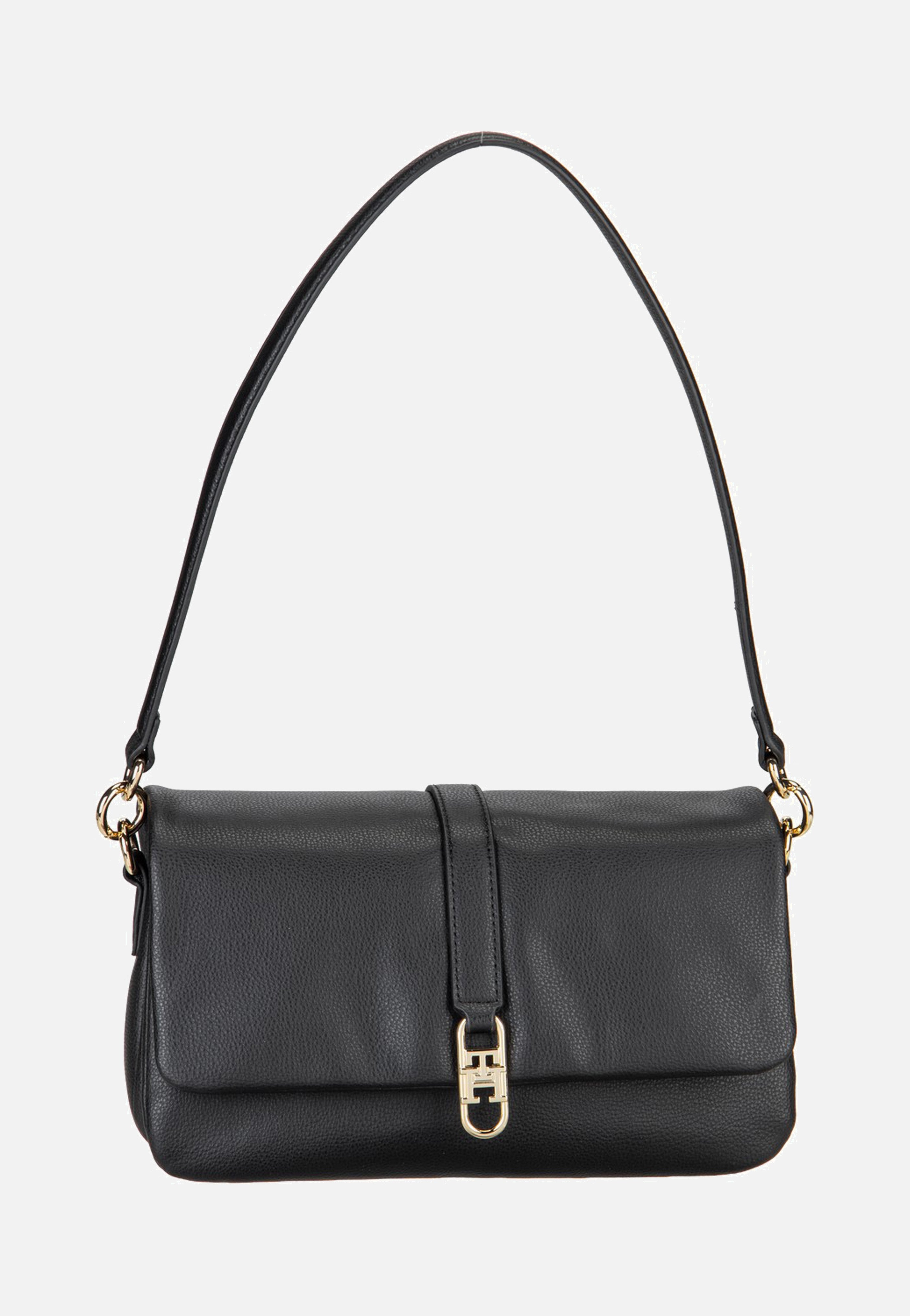 Tommy Hilfiger TH Libre Conv Flap Crossover Black Crossbody Bag