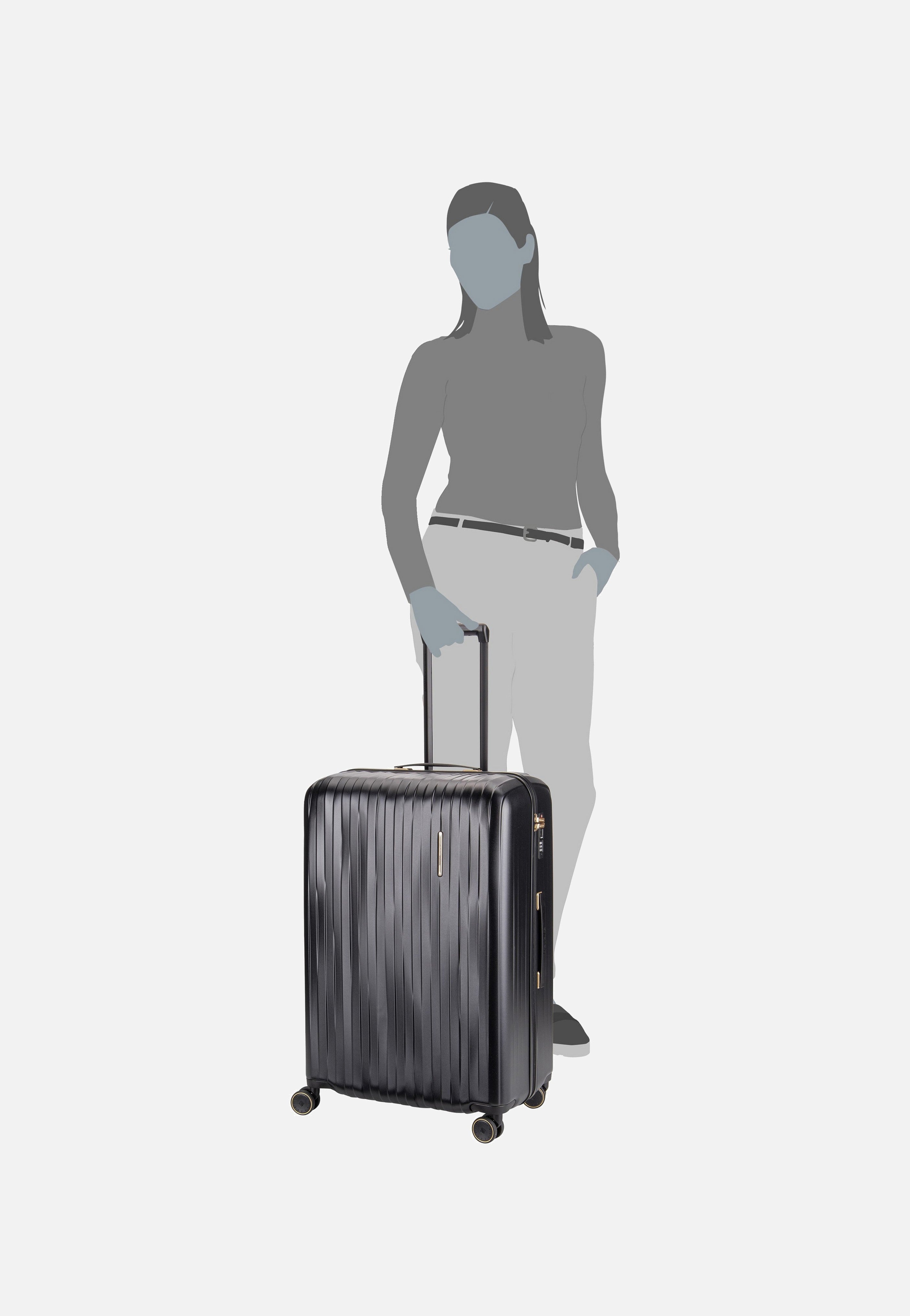 travelite Barbara Novelty 4W Trolley L Black Suitcase