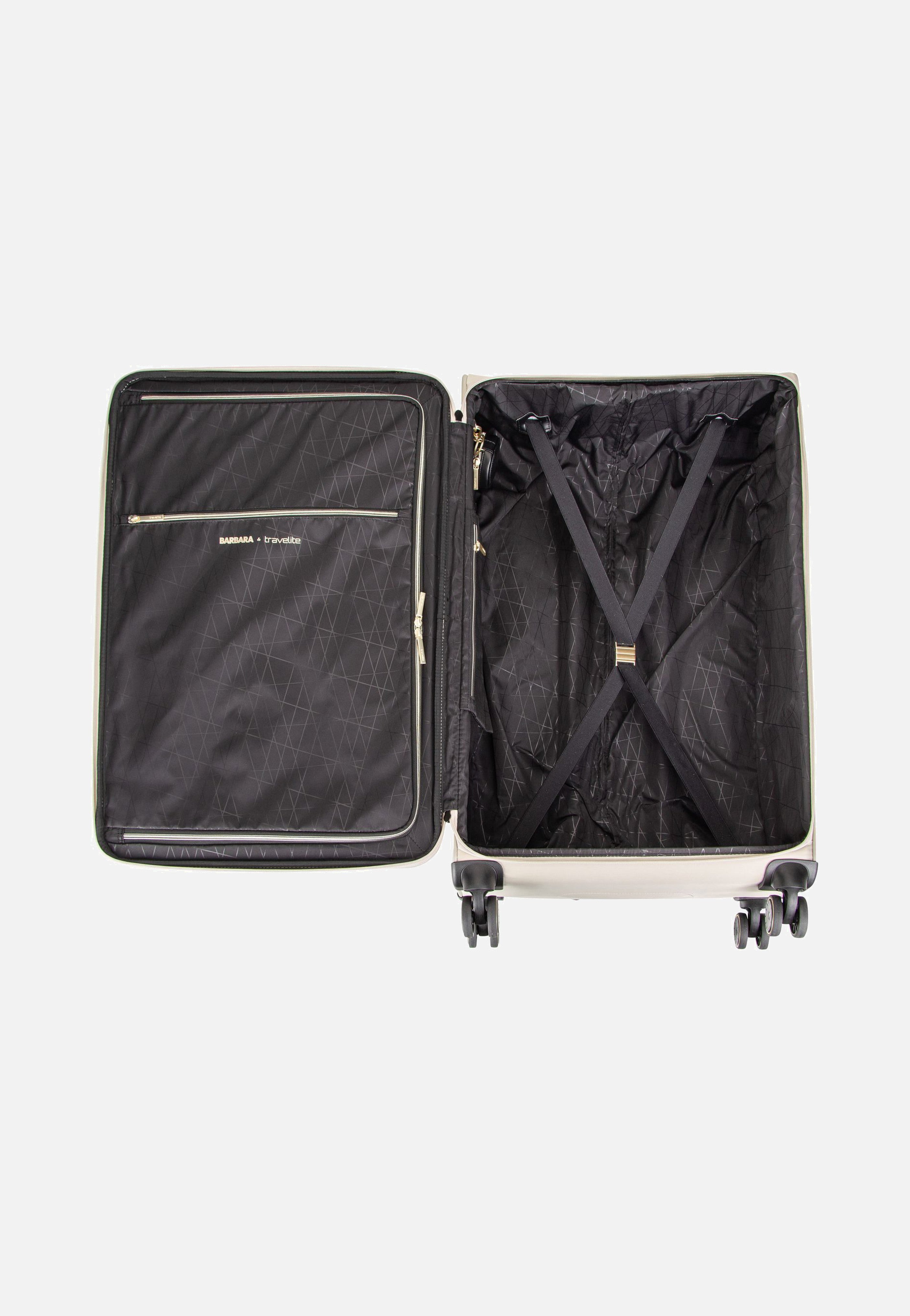 travelite - Barbara Stepp 4W Trolley L Satin Nude - Suitcase | Neutral-Image