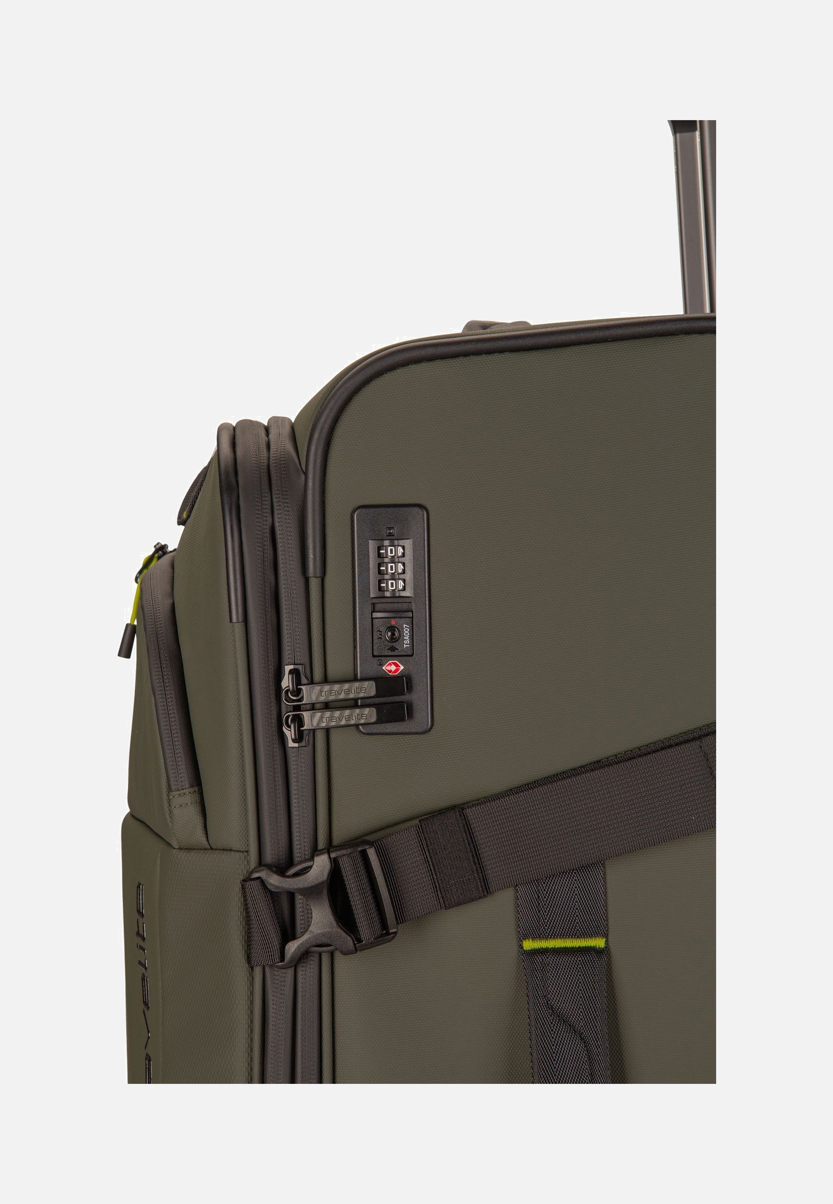 travelite Briize 4W Trolley L Exp Khaki Suitcase