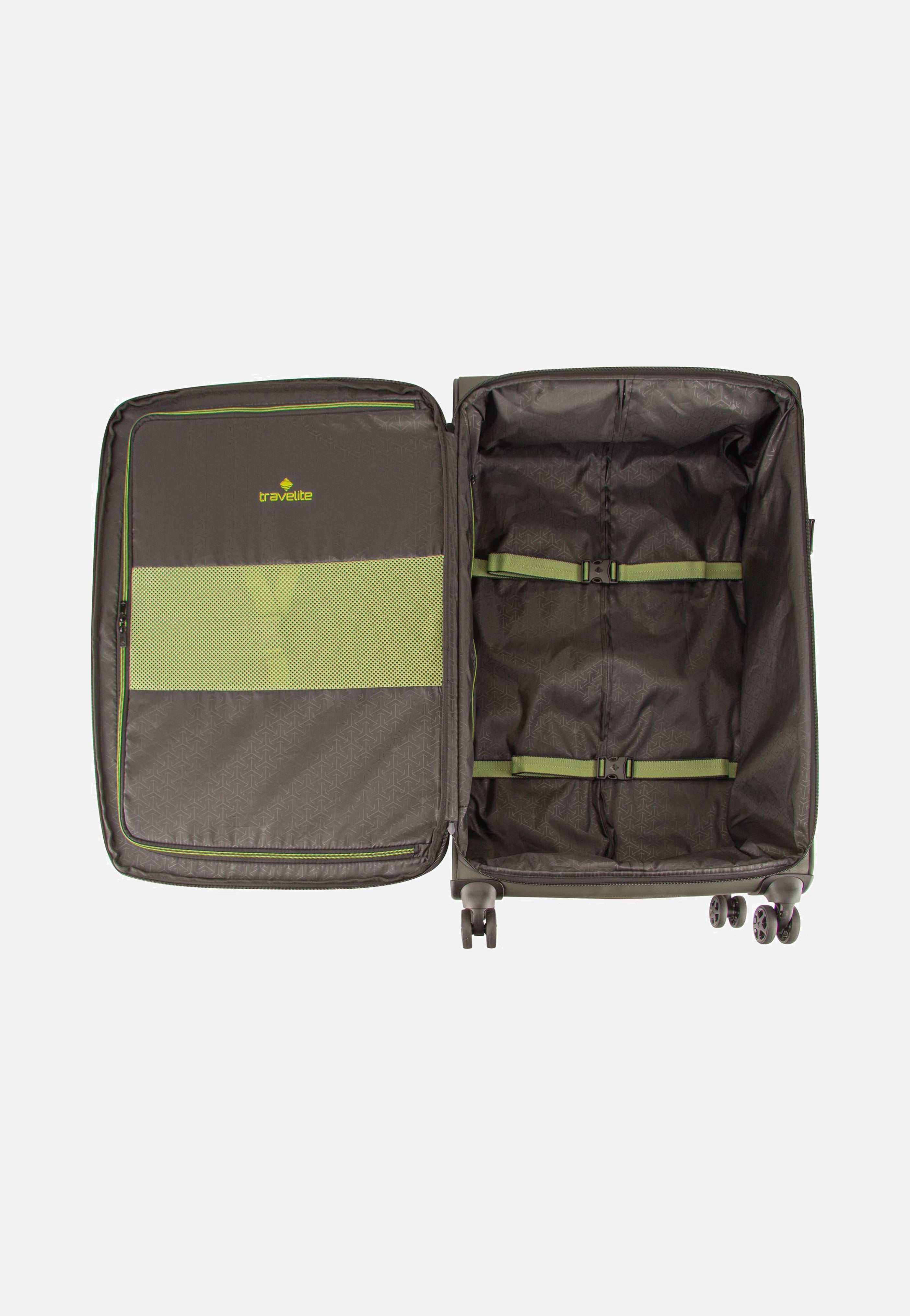 travelite Briize 4W Trolley L Exp Khaki Suitcase