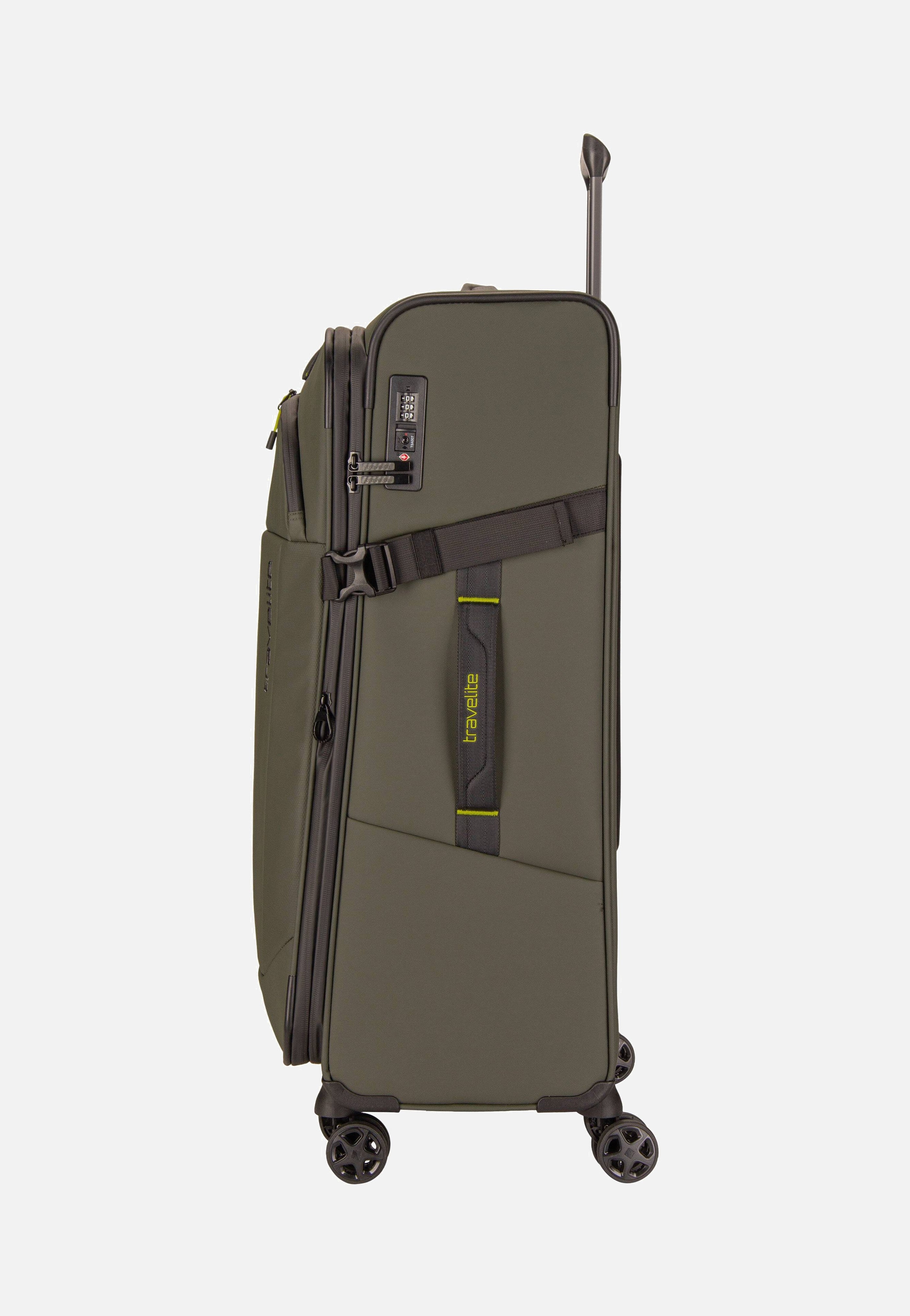 travelite Briize 4W Trolley L Exp Khaki Suitcase