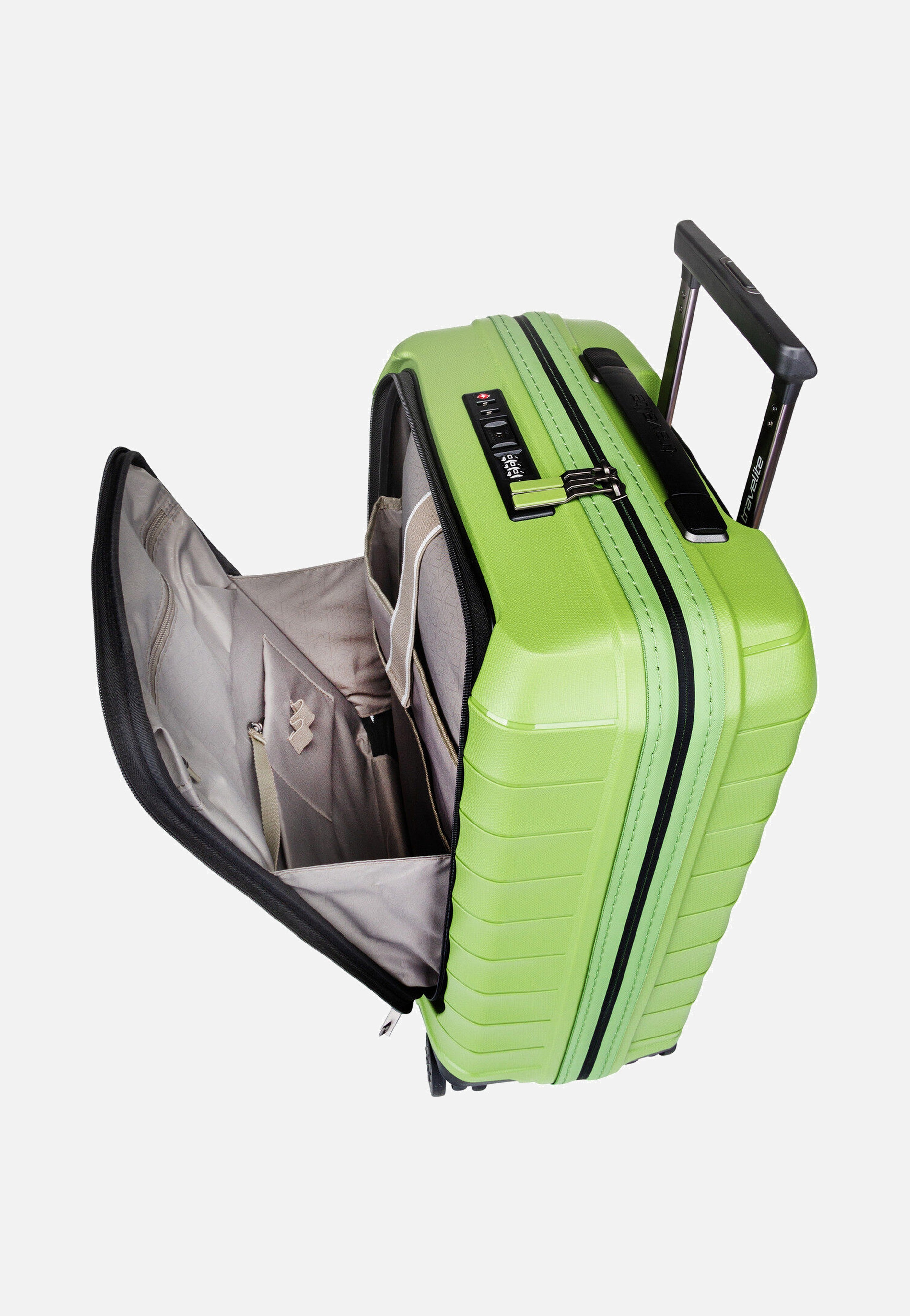 travelite - Mooby 4w Trolley S Front Pocket Grün - Suitcase | Neutral-Image