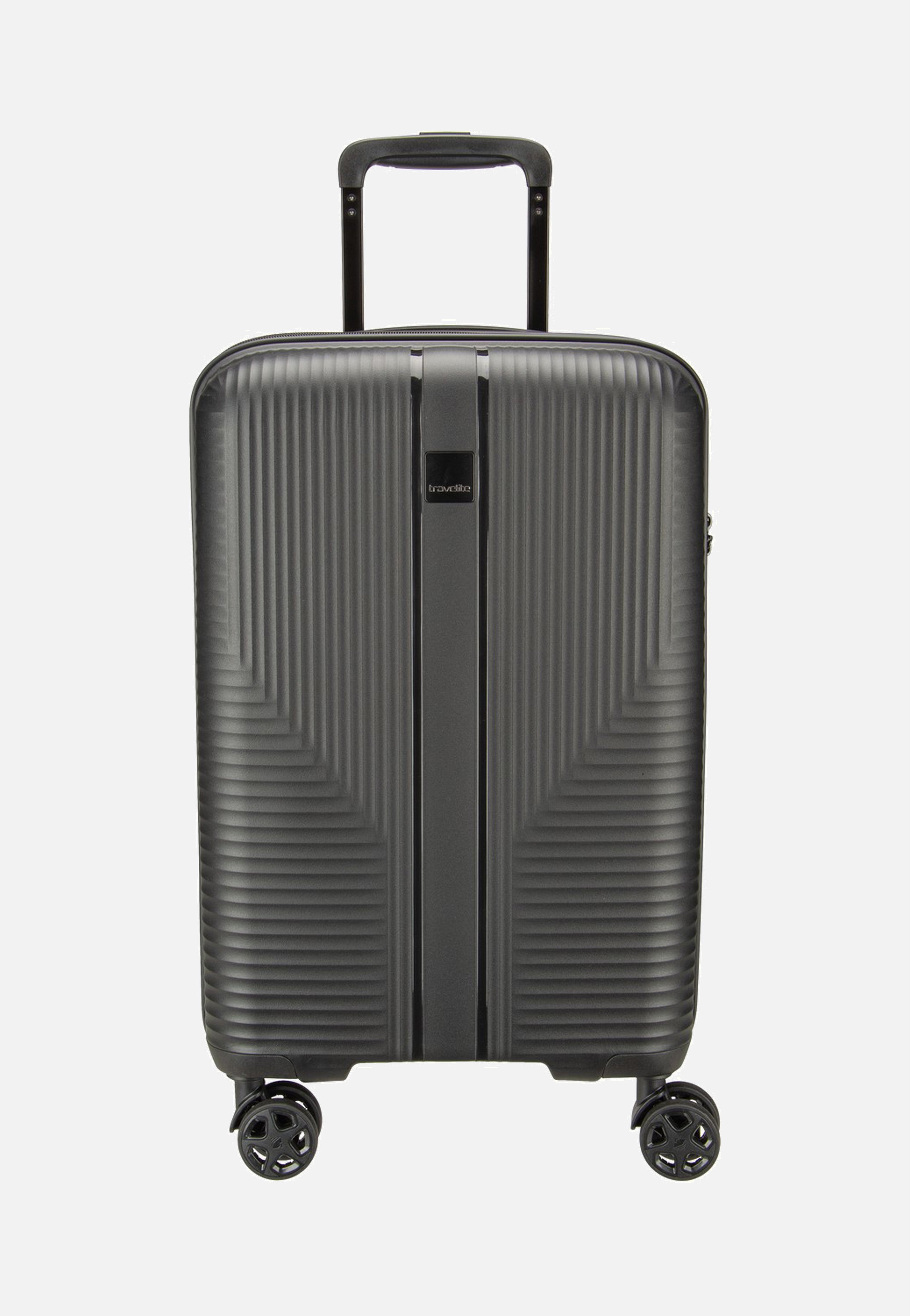 travelite Air Stripe Trolley 4W S Black Suitcase