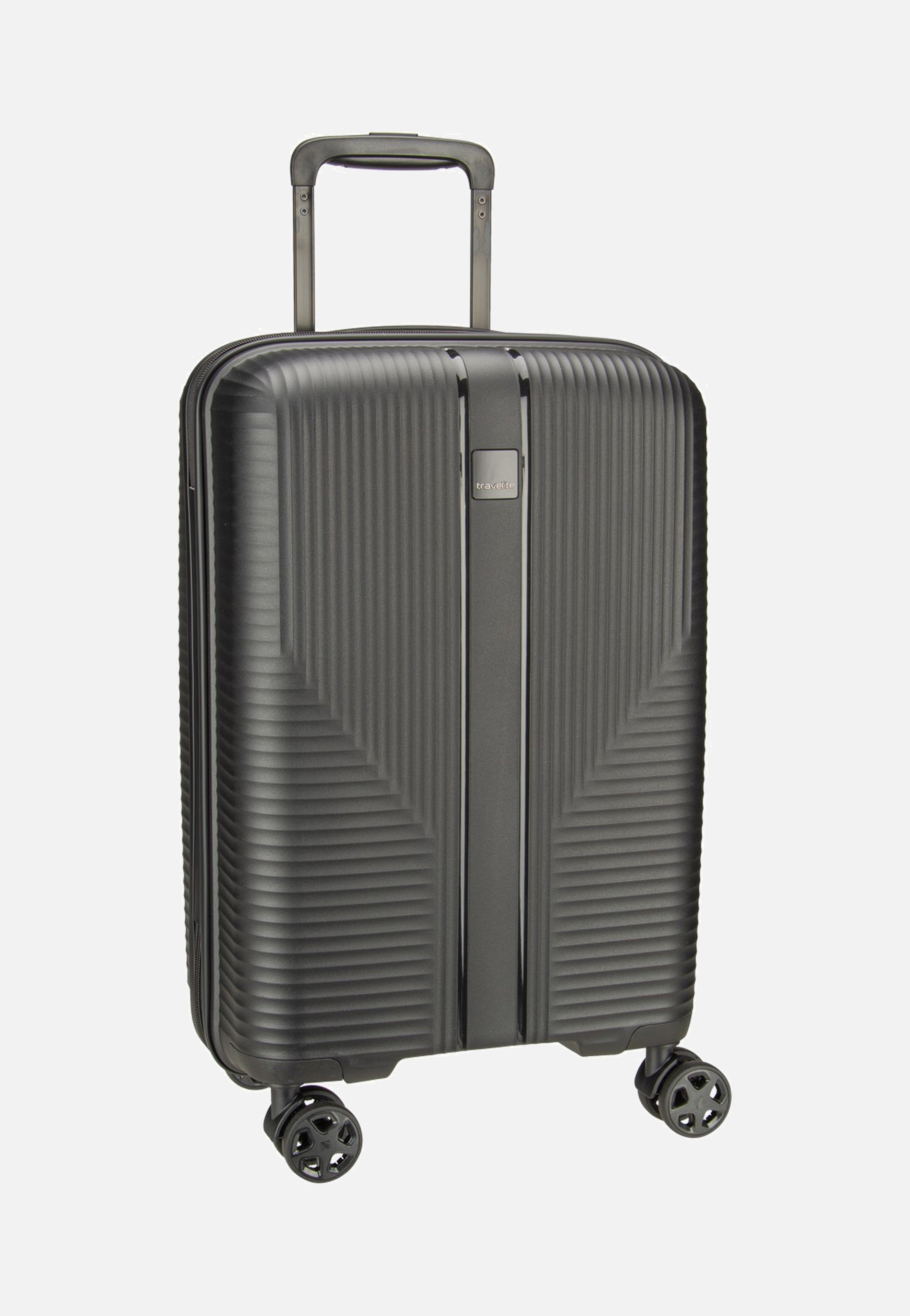 travelite Air Stripe Trolley 4W S Black Suitcase