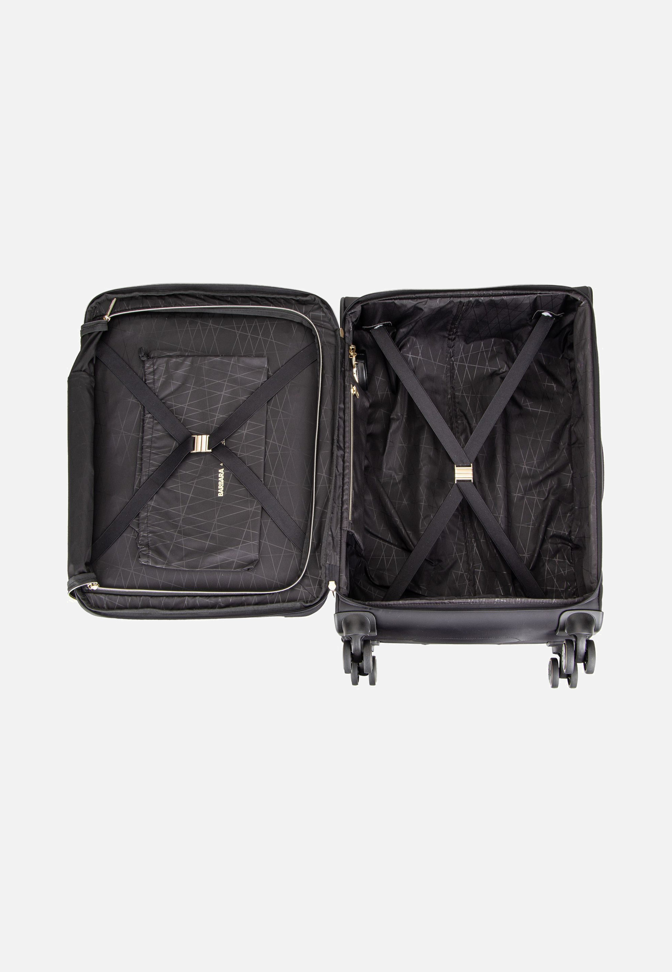 travelite Barbara Stepp 4W Trolley M Exp Black Suitcase