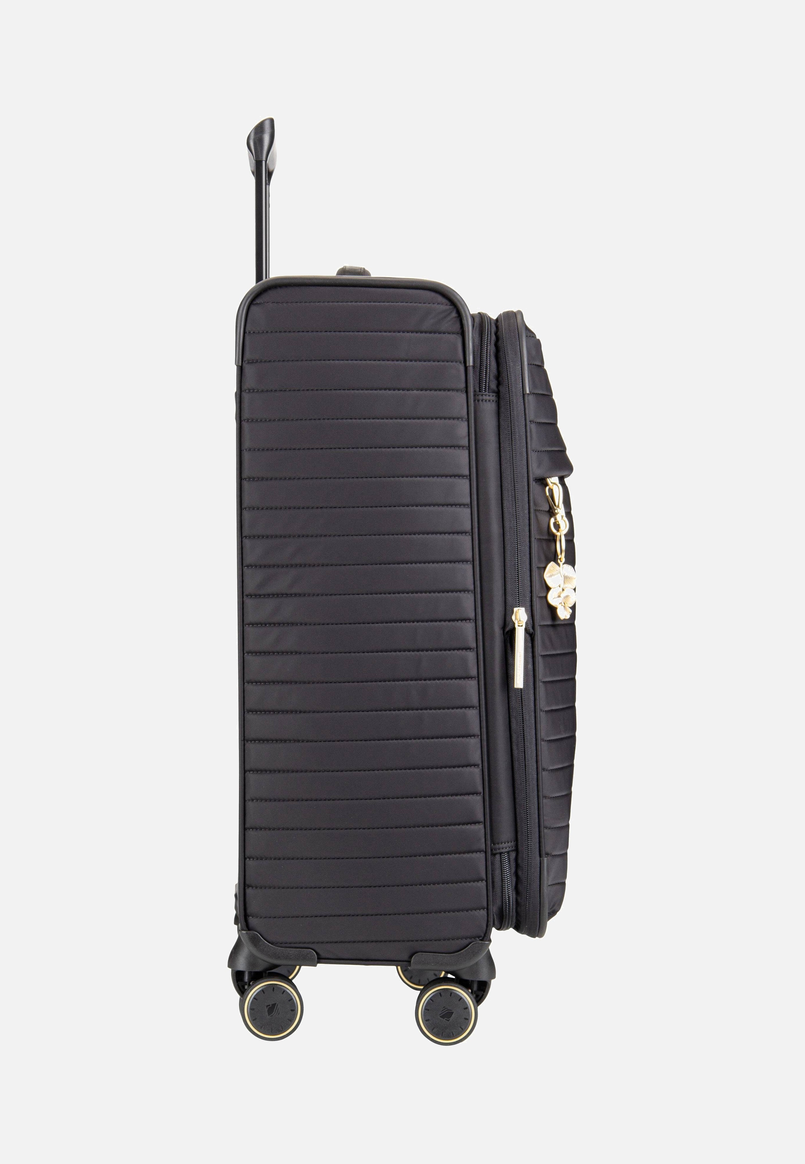 travelite Barbara Stepp 4W Trolley M Exp Black Suitcase