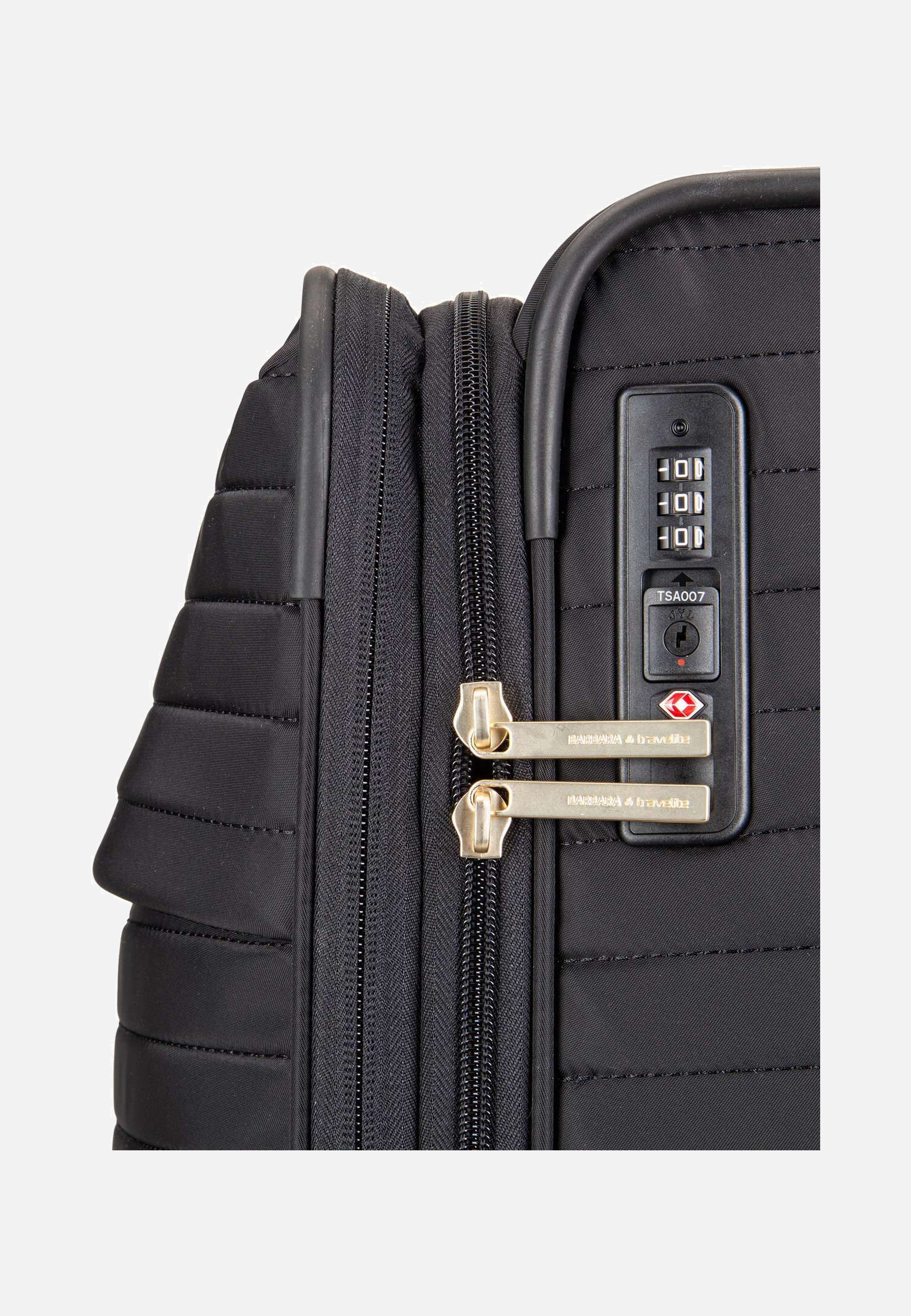 travelite - Barbara Stepp 4W Trolley M Exp Black - Suitcase | Women-Image