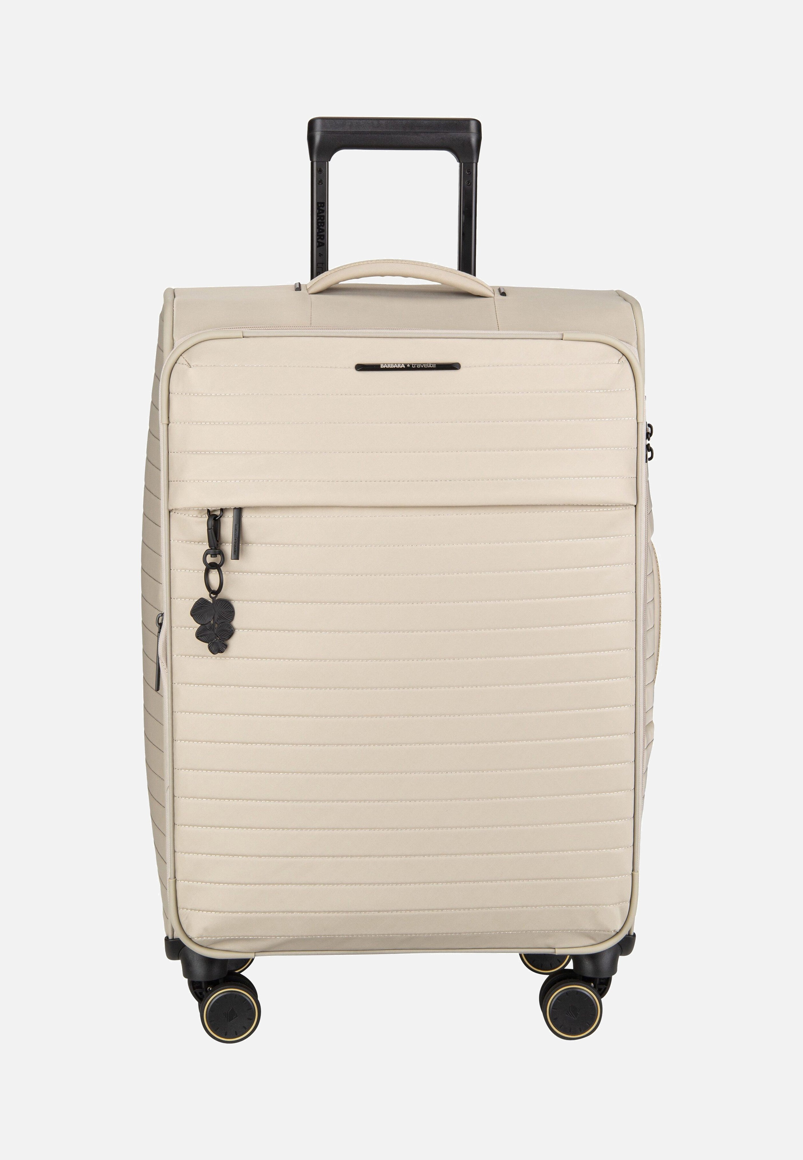 travelite Barbara Stepp 4W Trolley M Exp Satin Nude Suitcase