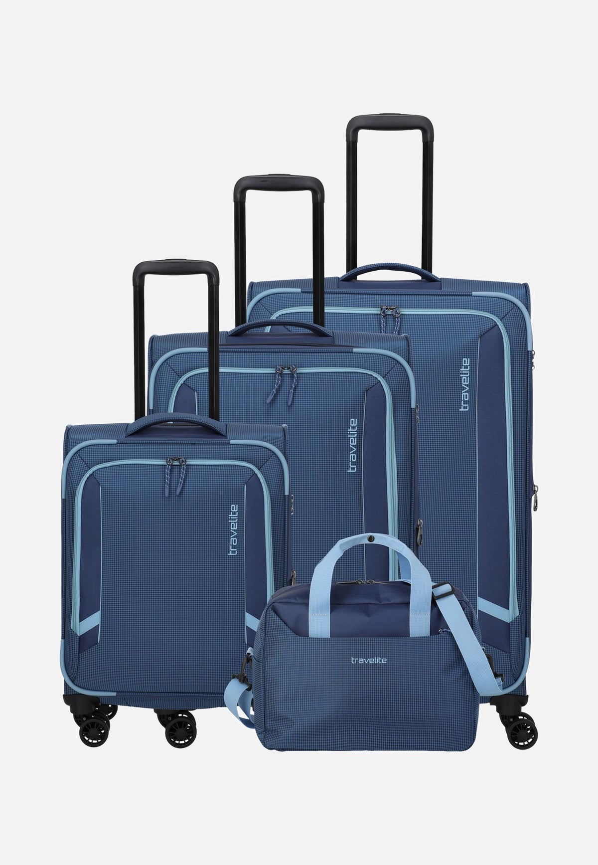travelite Corsiica 4w Set Lexp/Mexp/Sexp/BB Blue Valise
