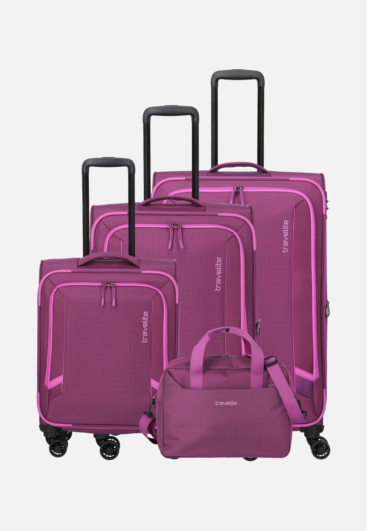 travelite Corsiica 4w Set Lexp/Mexp/Sexp/BB Pink Maleta