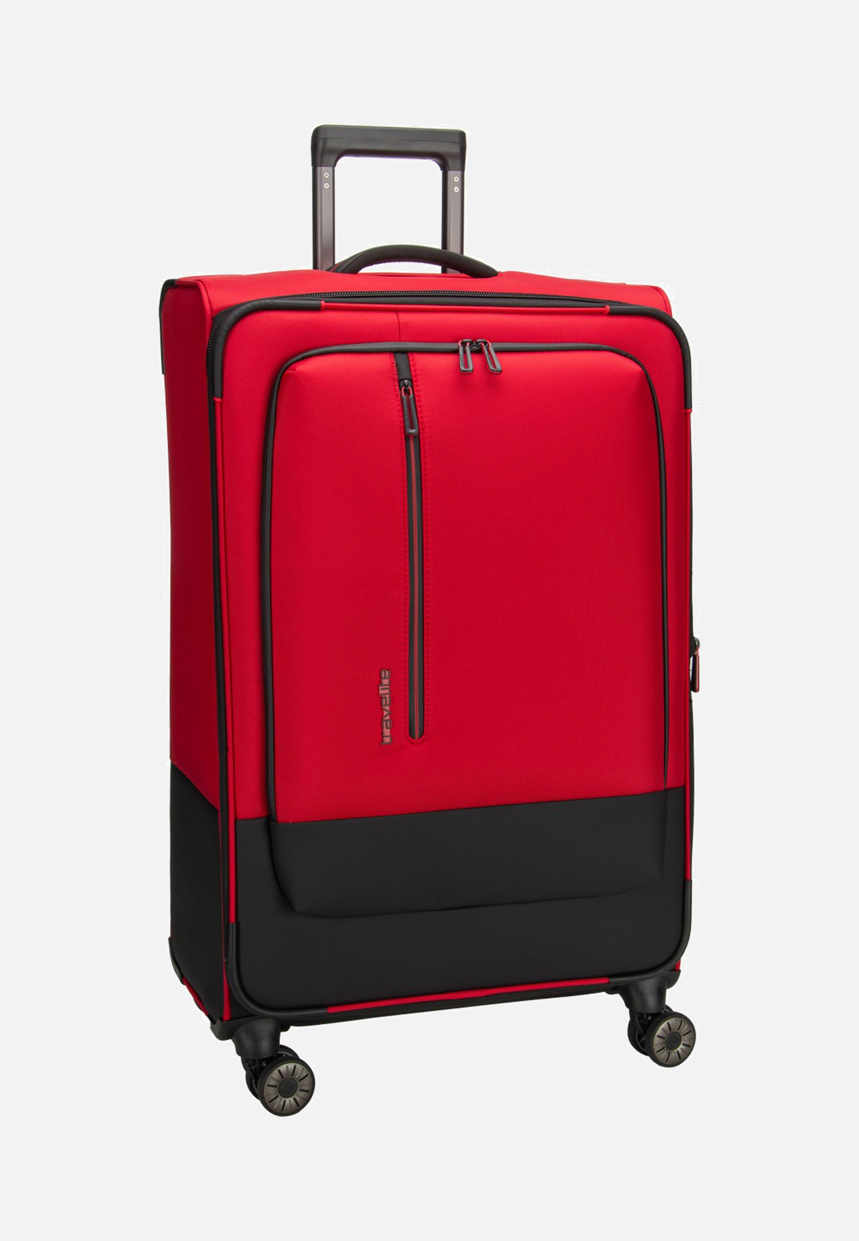 travelite Crosslite 4W Trolley L Exp. Red Suitcase
