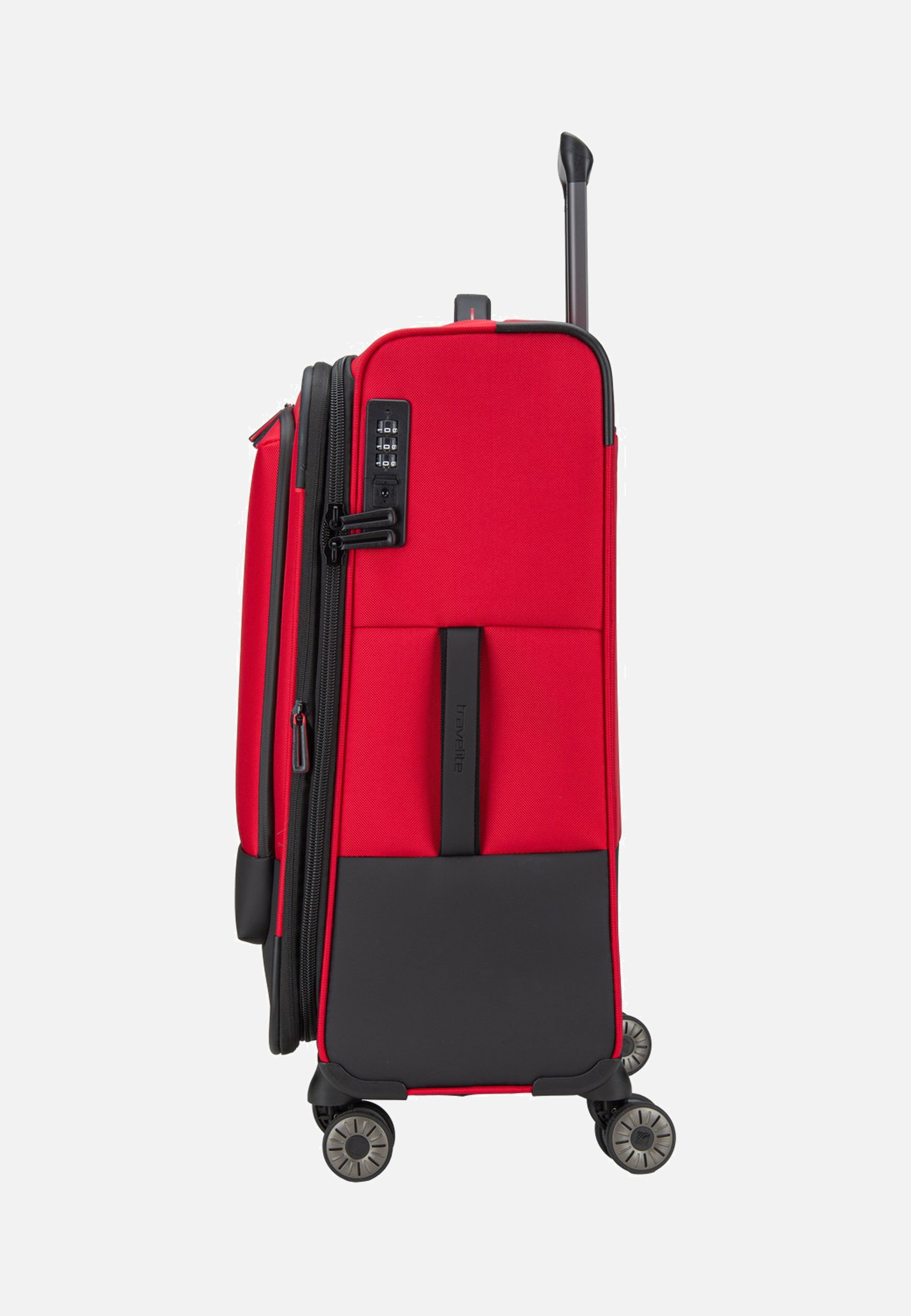 travelite Crosslite 4W Trolley M Exp. Red Suitcase