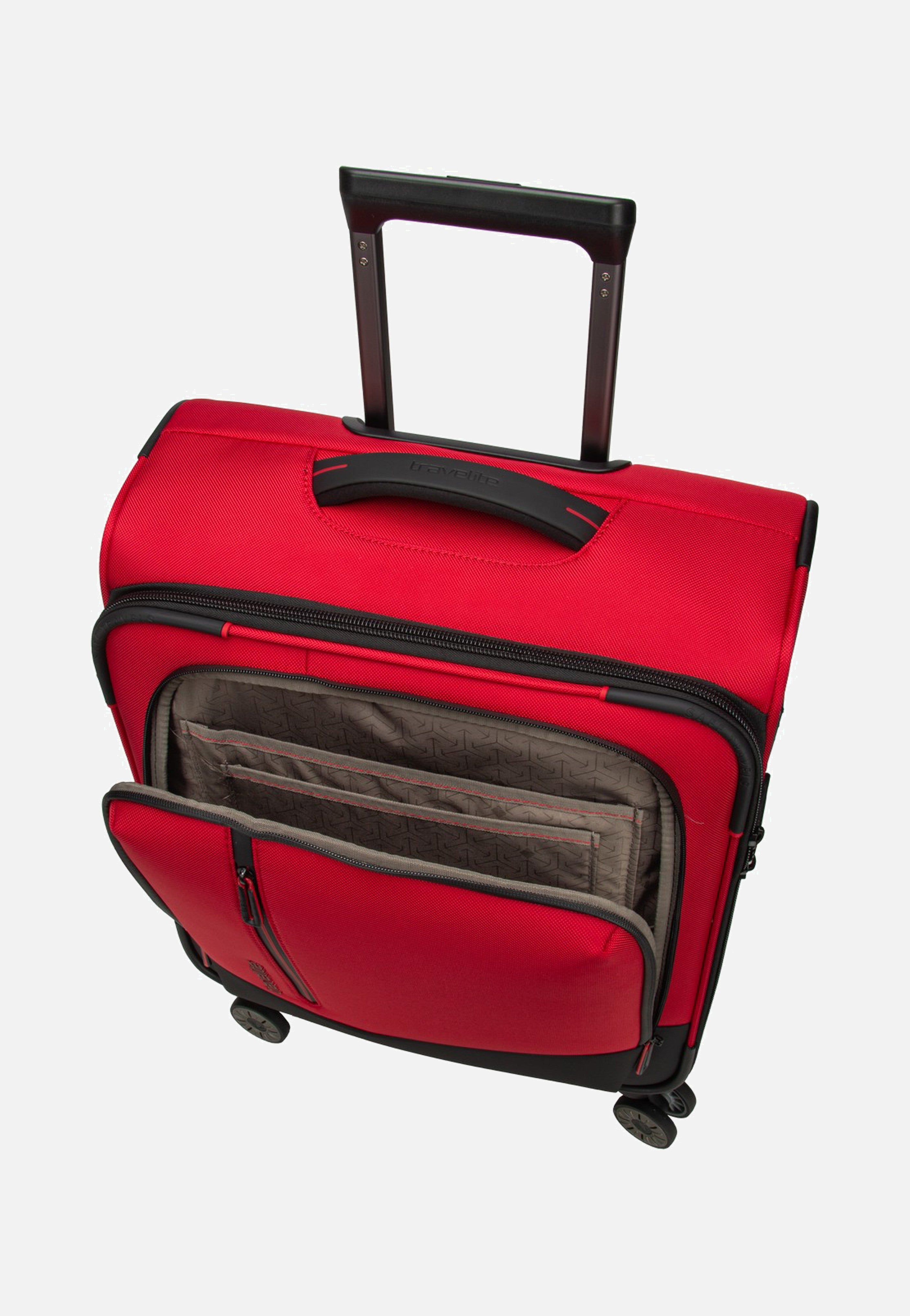 travelite Crosslite 4W Trolley S Red Suitcase