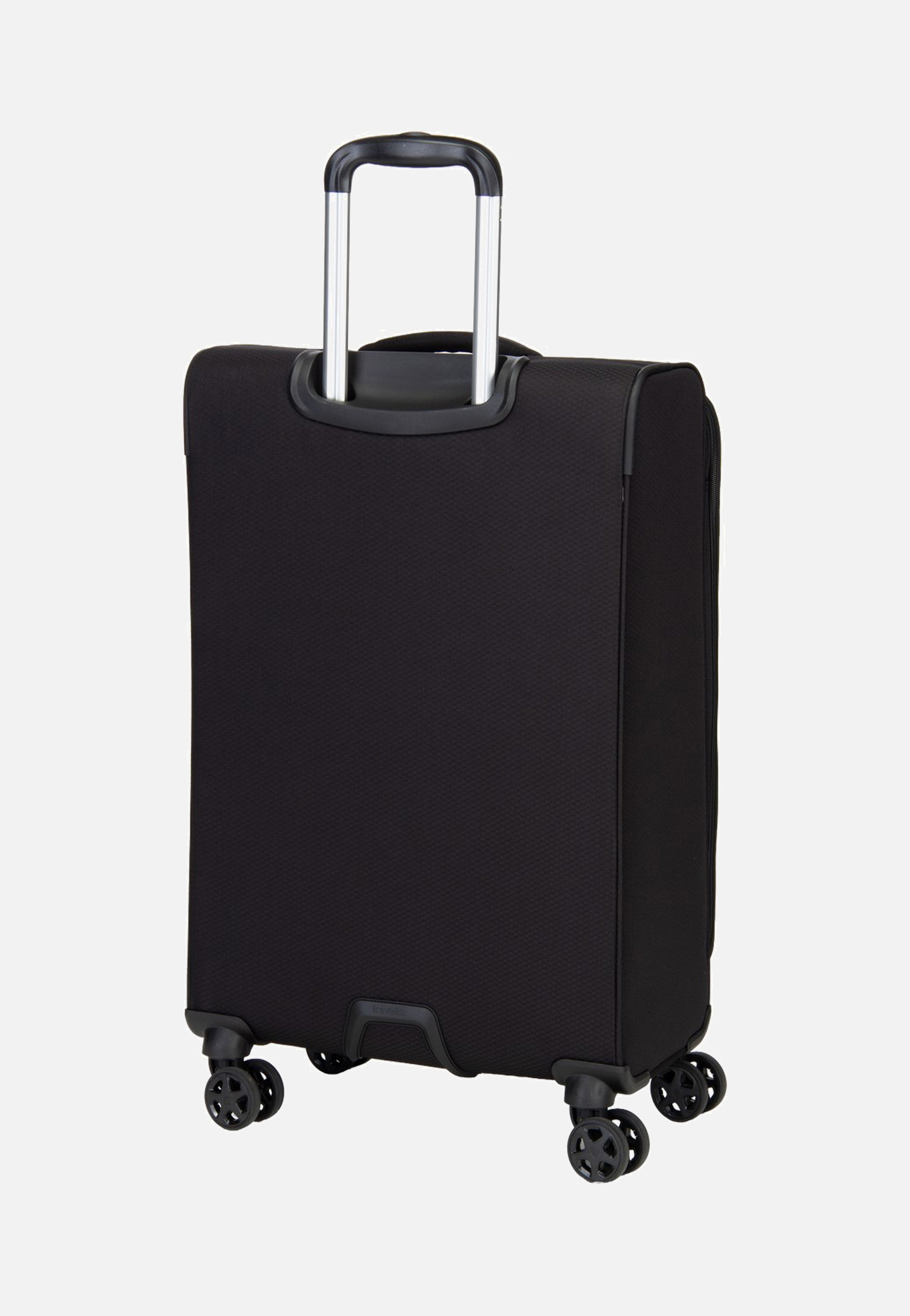 travelite Kick Off Trolley 4W M Exp. Black Valigia
