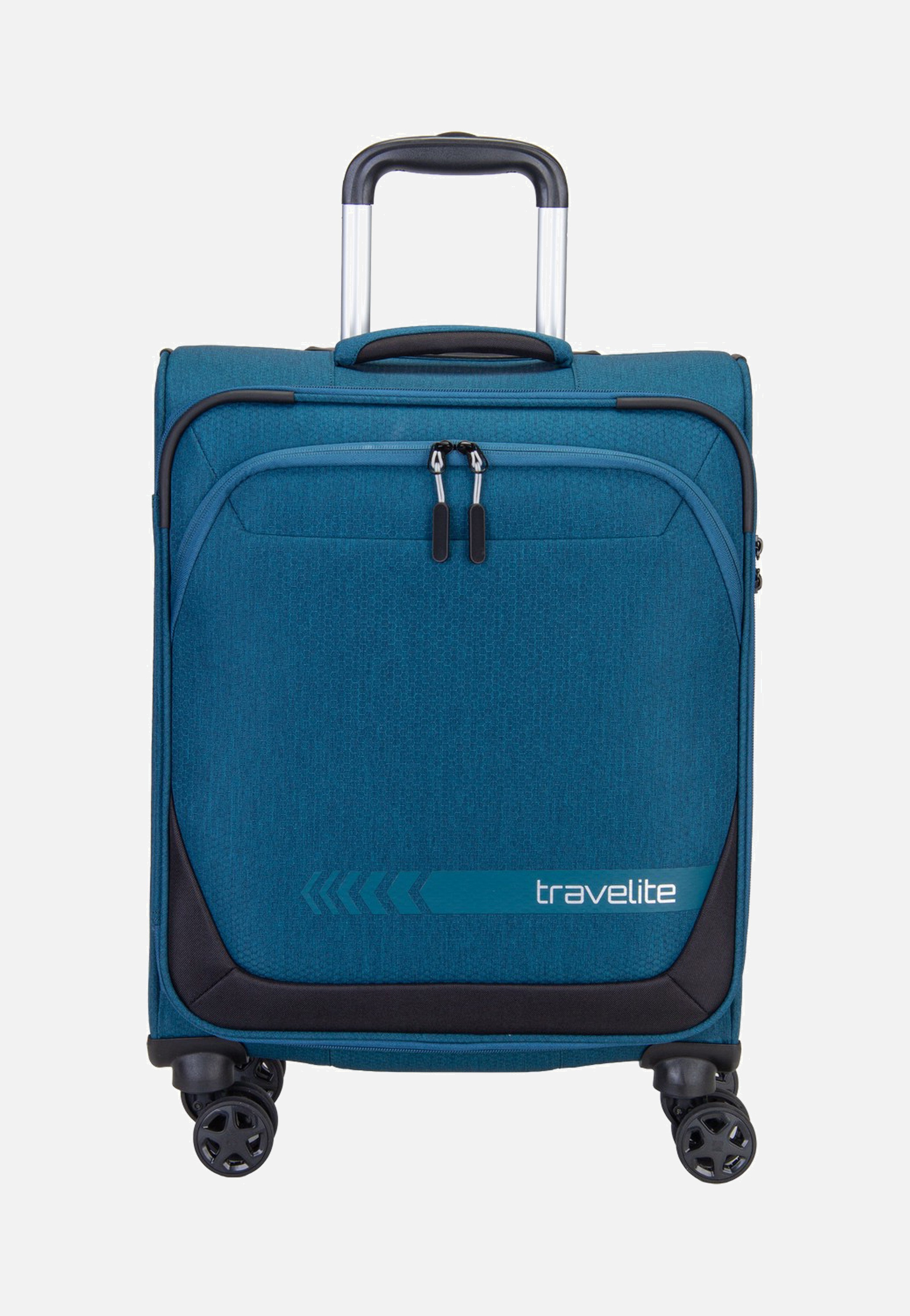 travelite Kick Off Trolley 4W S Petrol Valigia