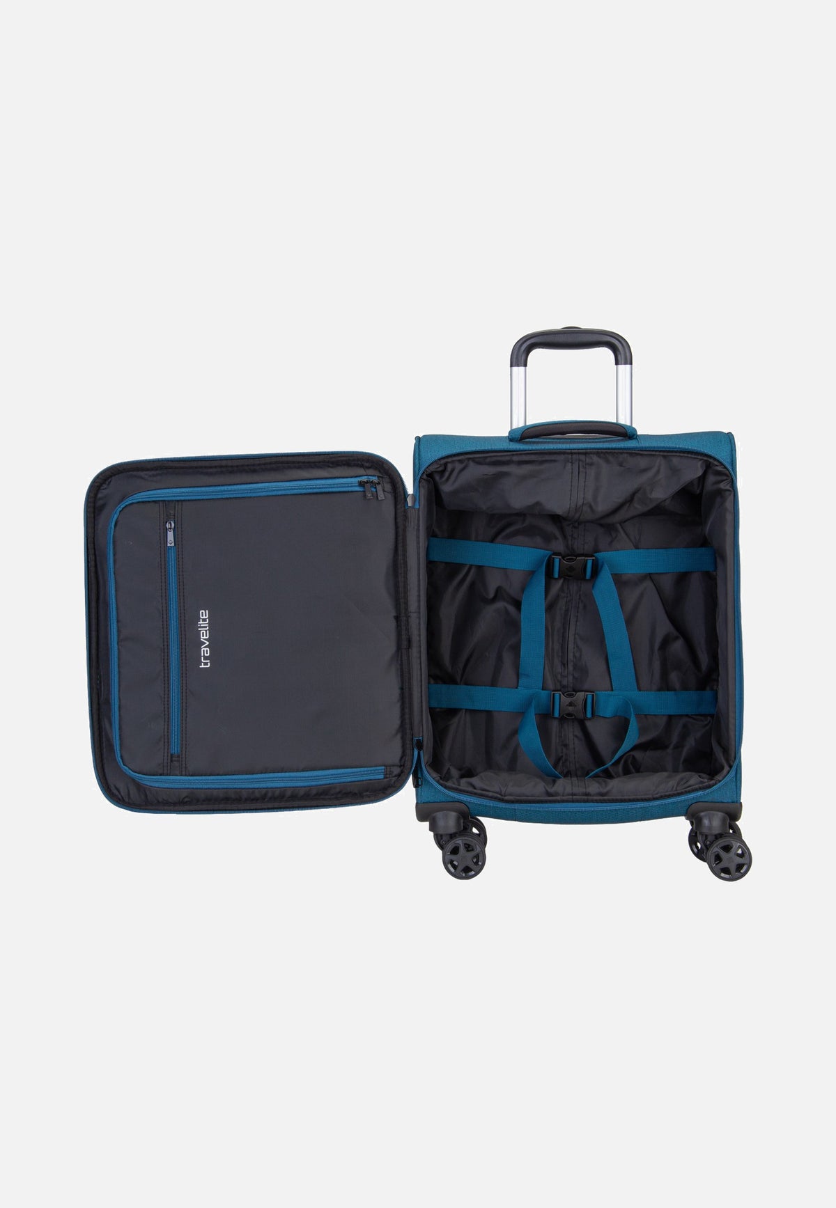 travelite Kick Off Trolley 4W S Petrol Valigia