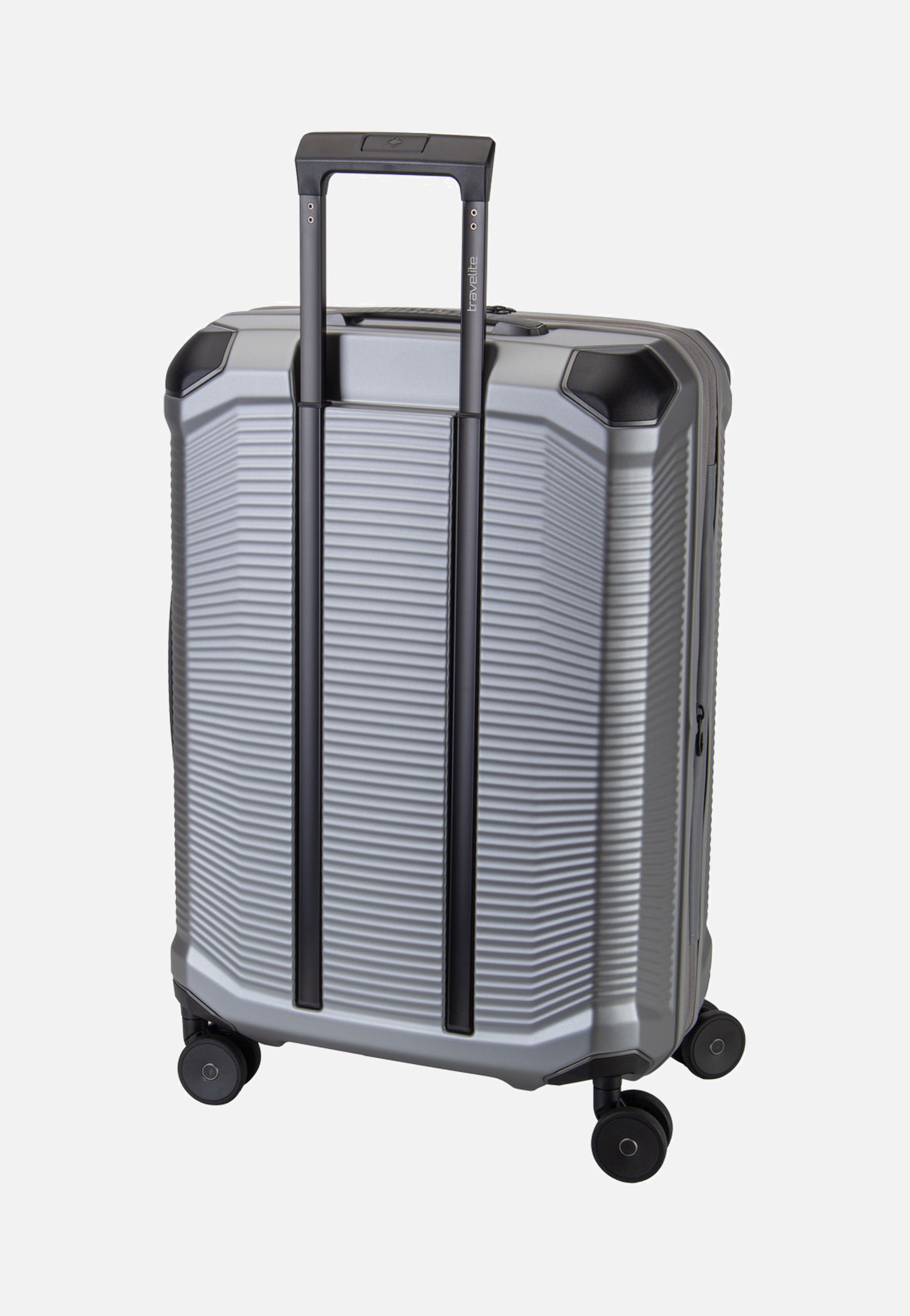 travelite Millennium Trolley 4W M Exp. Silver Suitcase
