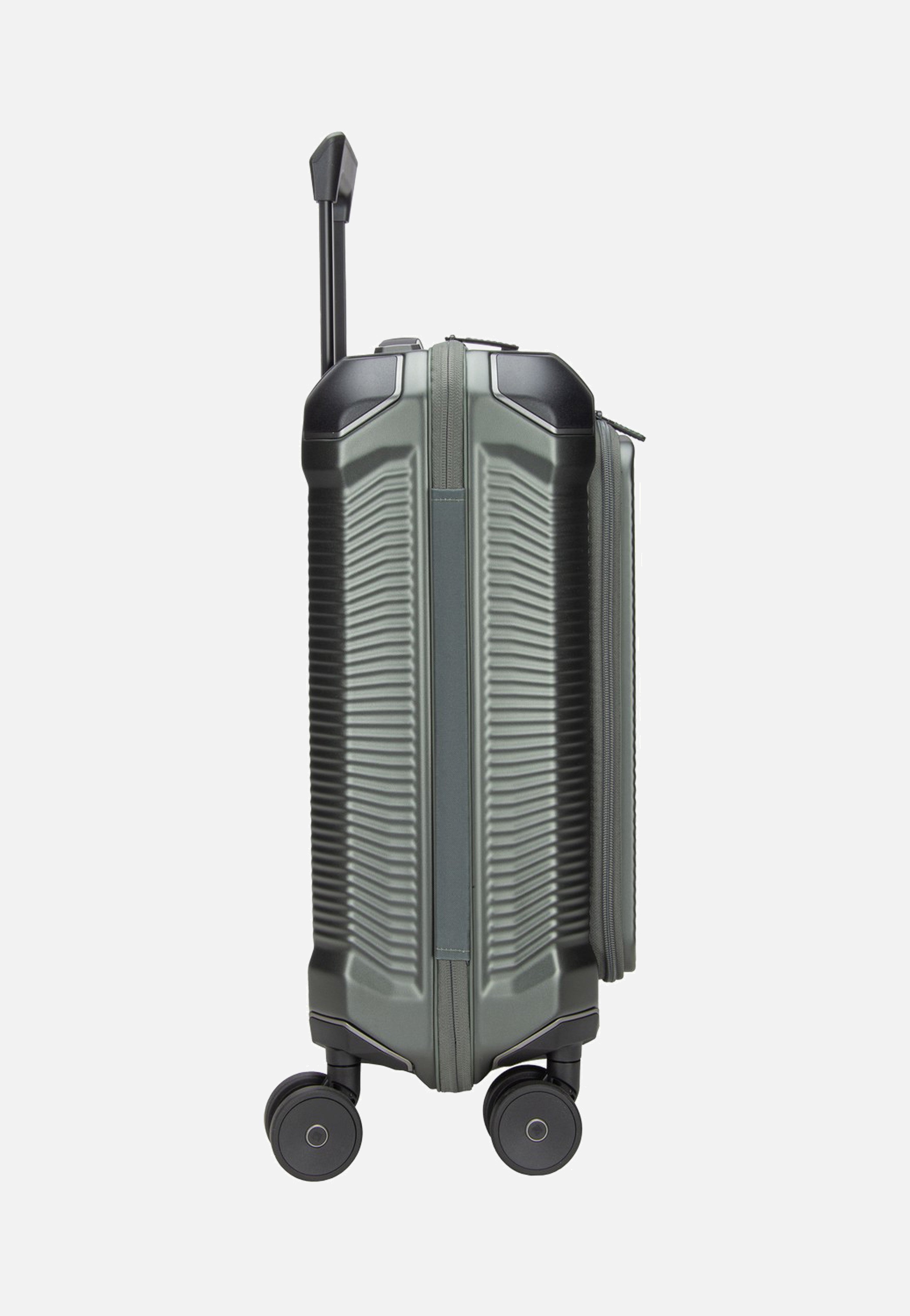 travelite Millennium Trolley 4W S Front Pocket Pine Green Suitcase