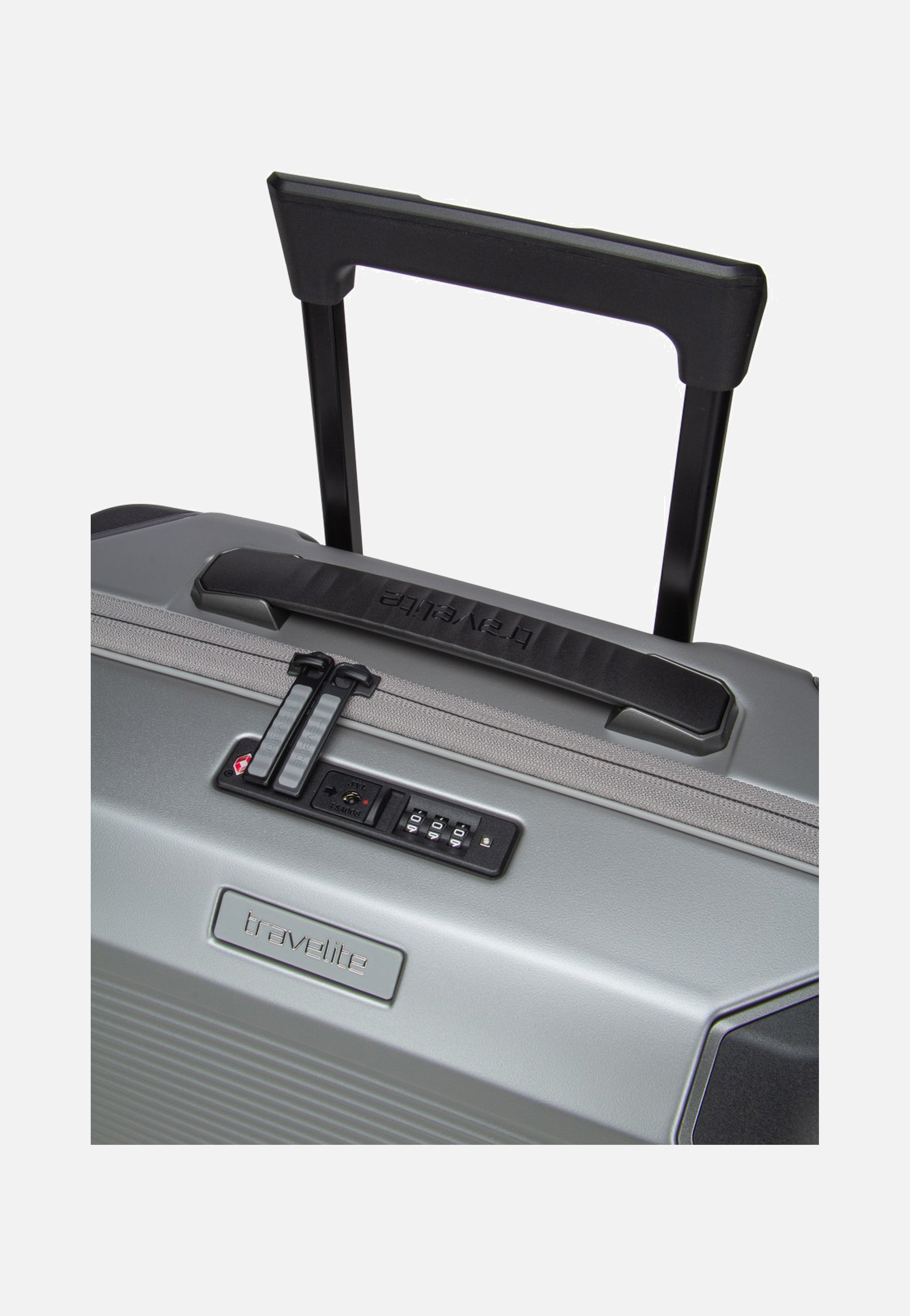 travelite Millennium Trolley 4W S Silver Suitcase